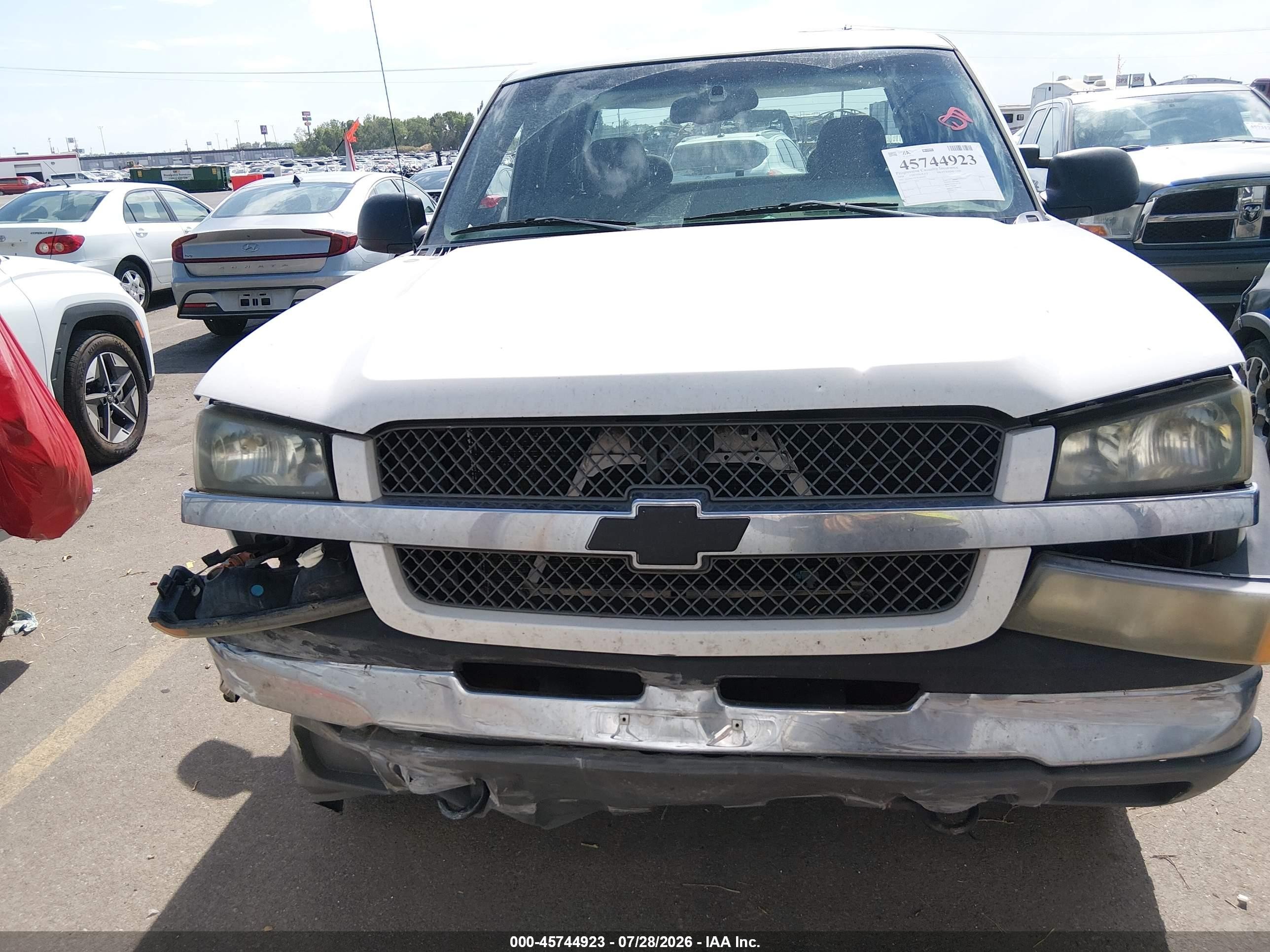2004 Chevrolet Silverado 1500 Ls White vin: 2GCEK19V741405531