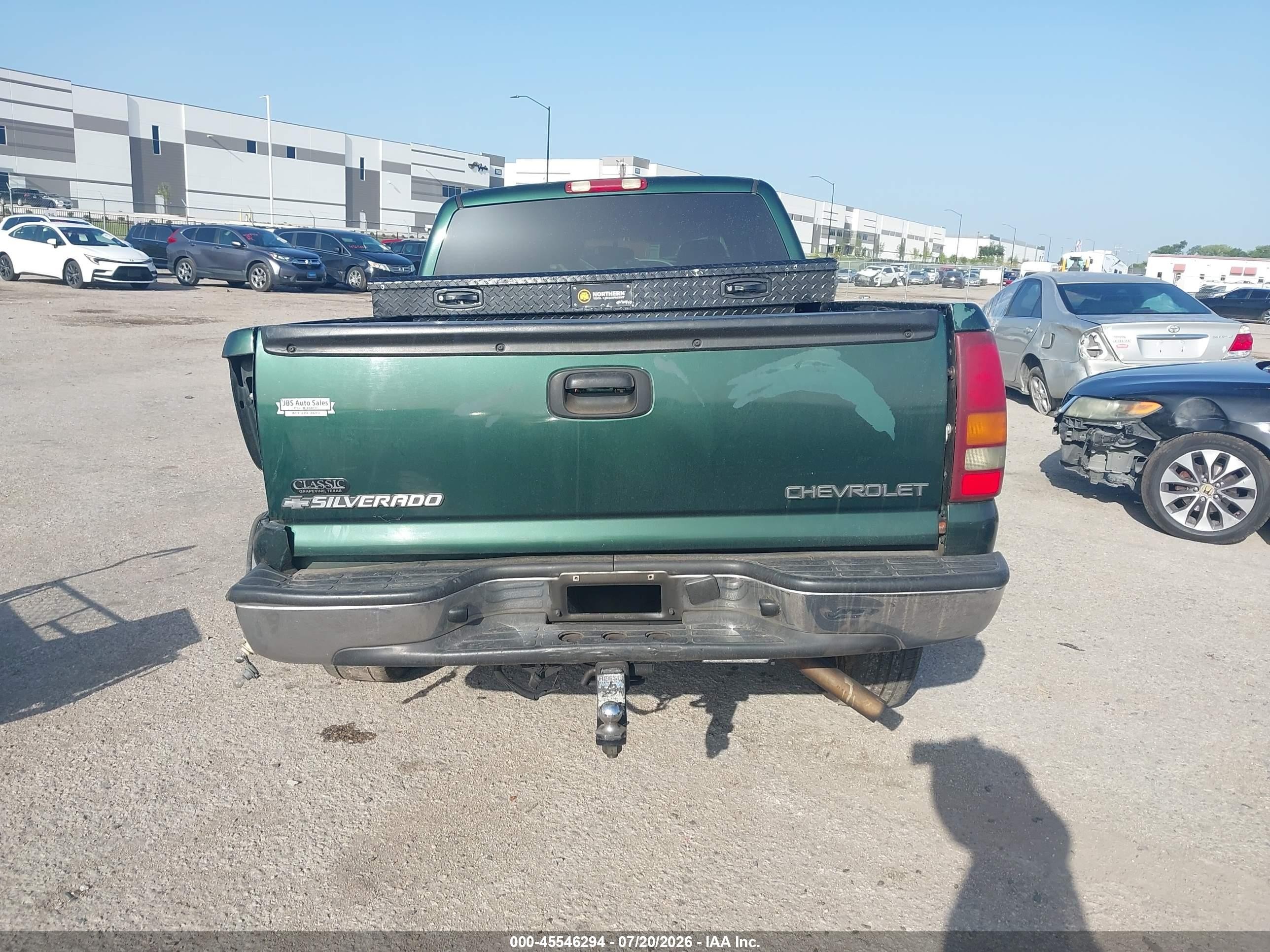 2002 Chevrolet Silverado 1500 Ls Green vin: 2GCEK19V821286255