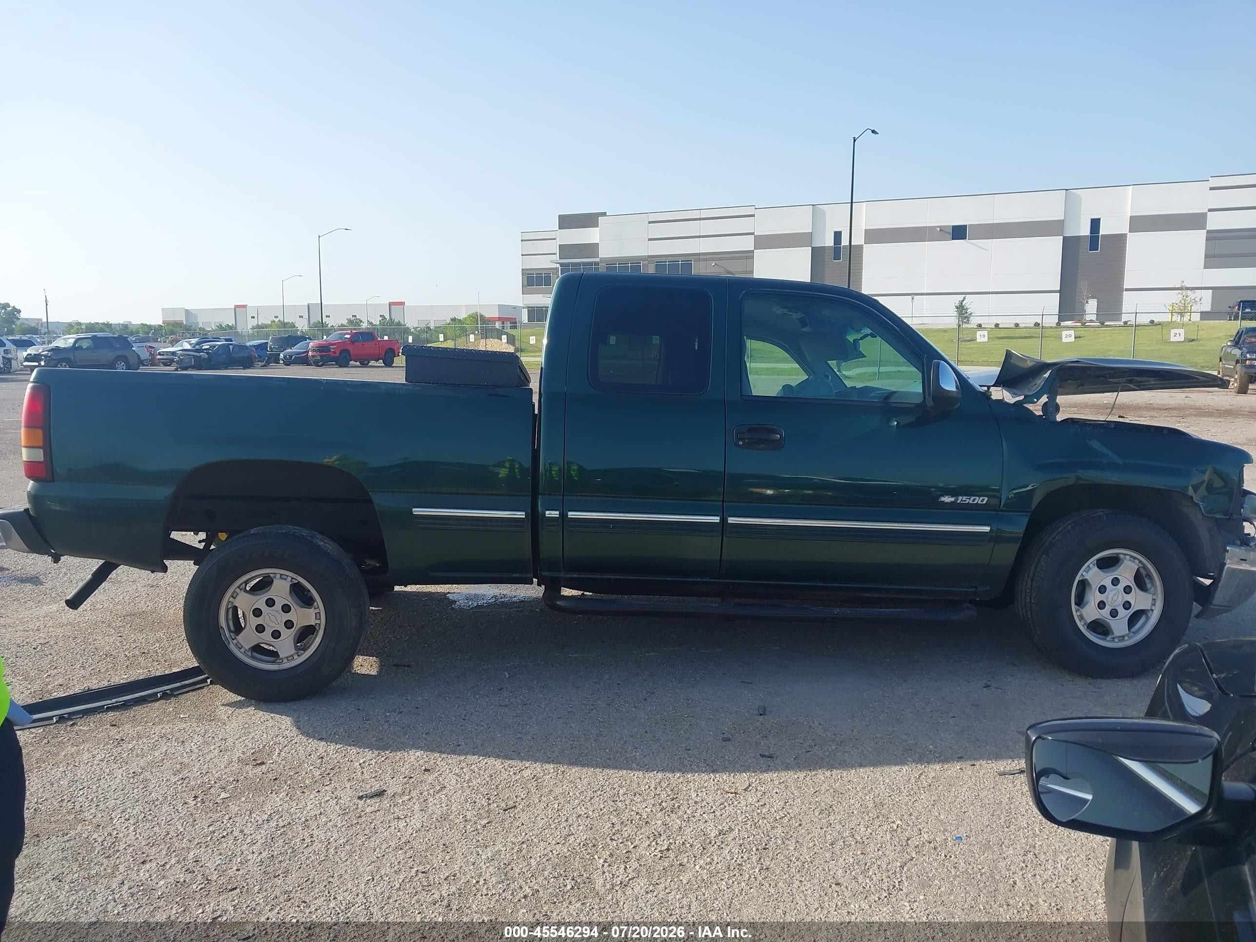 2002 Chevrolet Silverado 1500 Ls Green vin: 2GCEK19V821286255