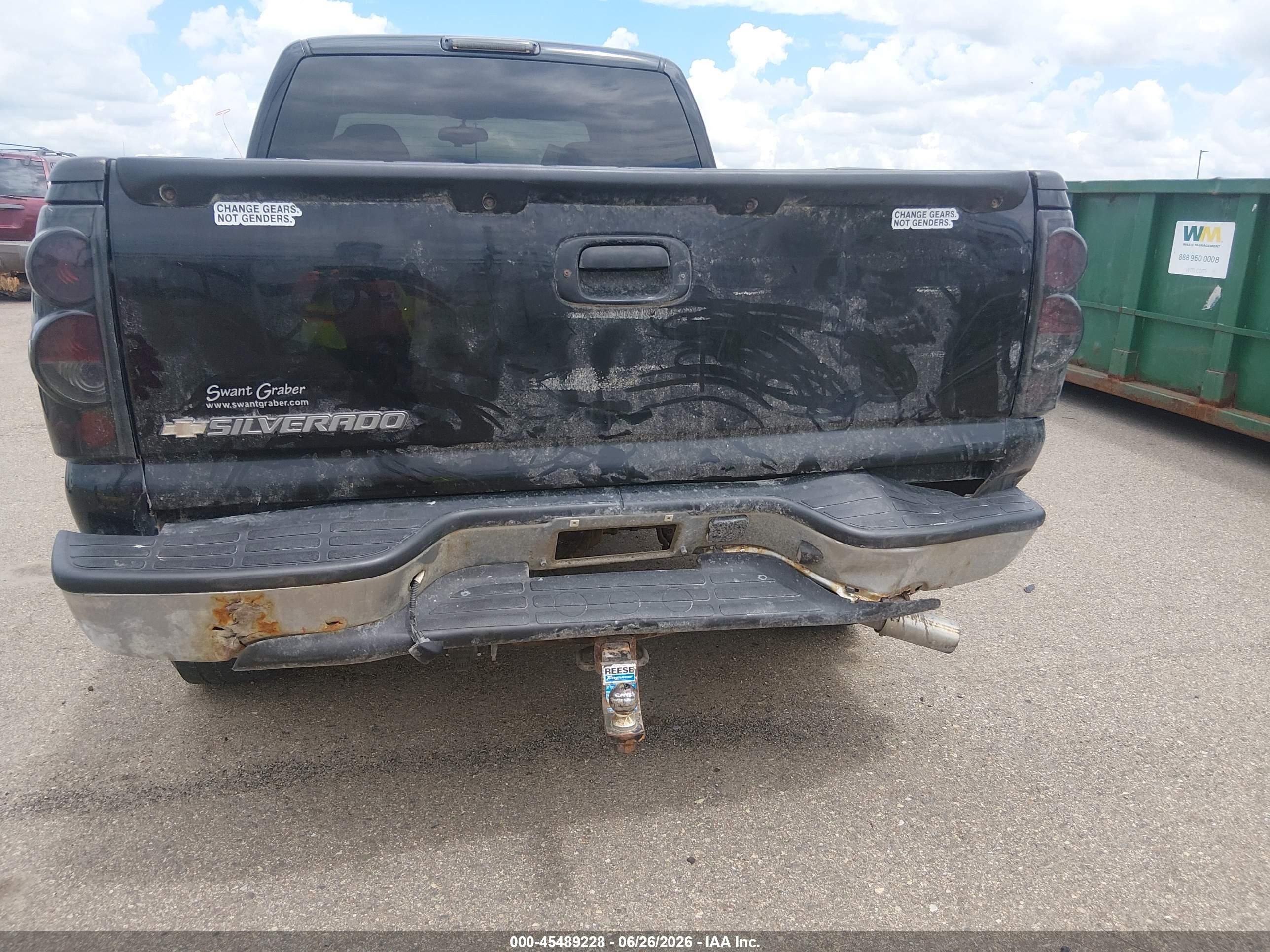 2006 Chevrolet Silverado 1500 Lt1 Black vin: 2GCEK19V961262567