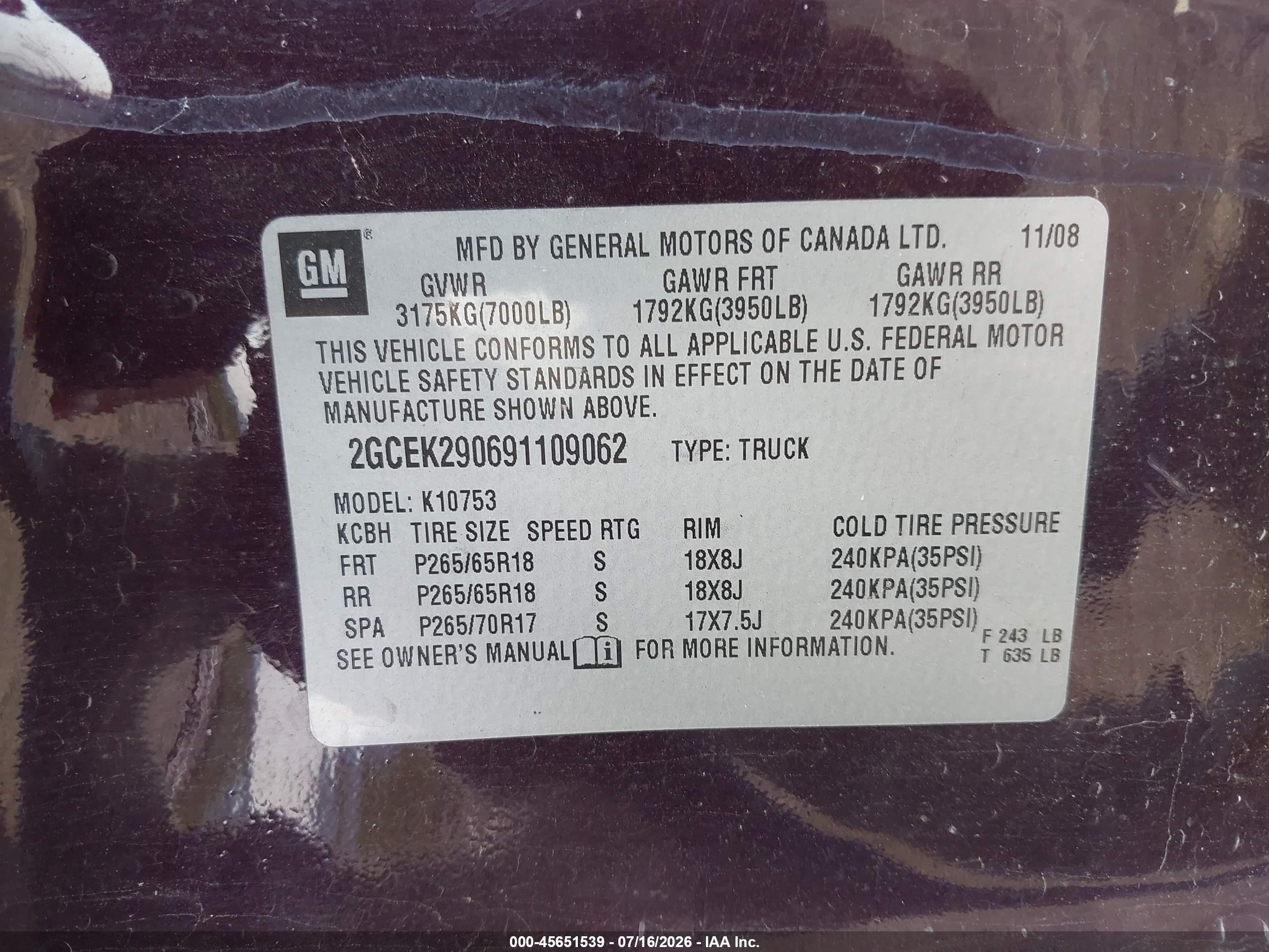 2009 Chevrolet Silverado 1500 Lt Maroon vin: 2GCEK290691109062