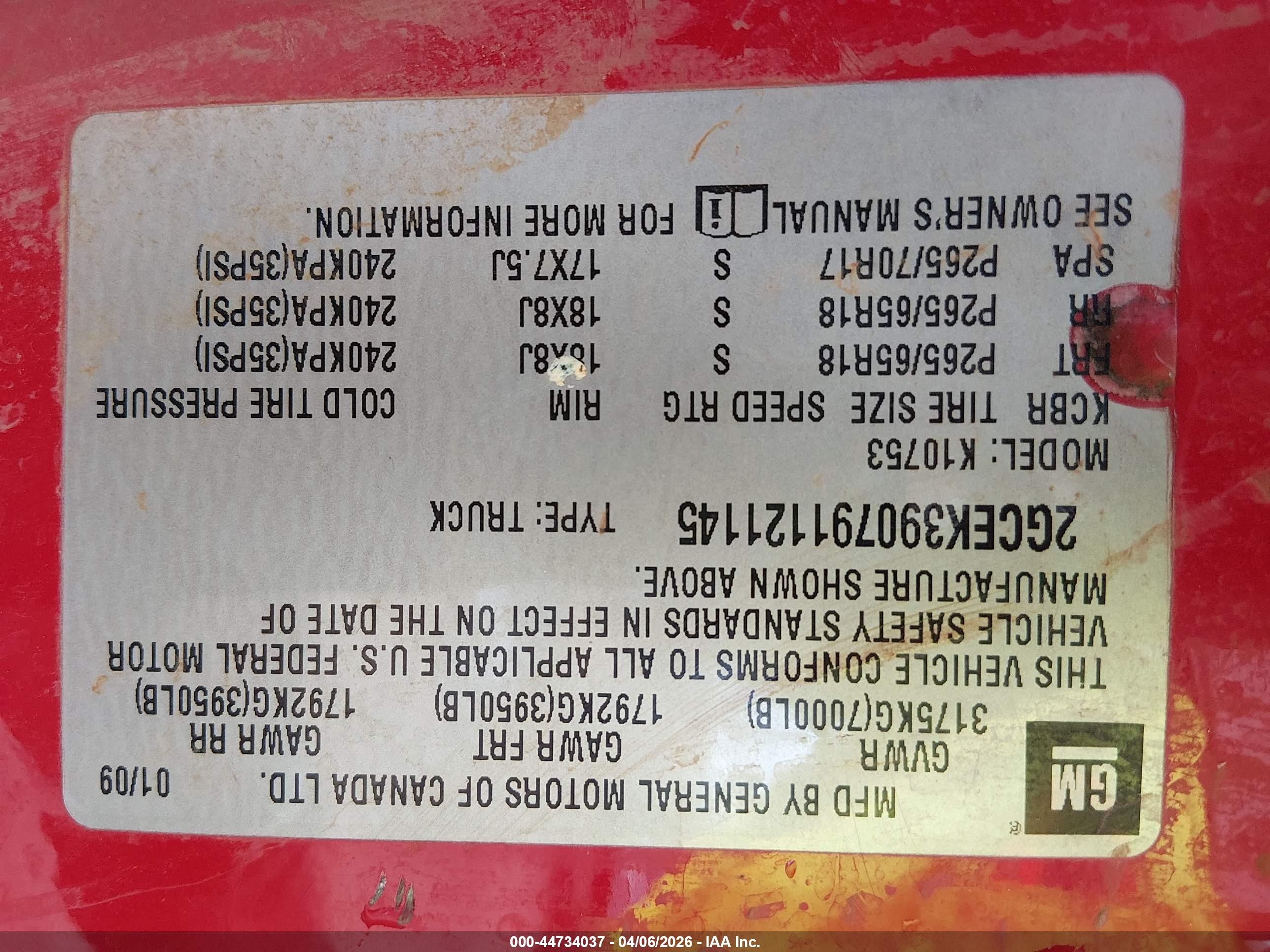 2009 Chevrolet Silverado 1500 Ltz Red vin: 2GCEK390791121145