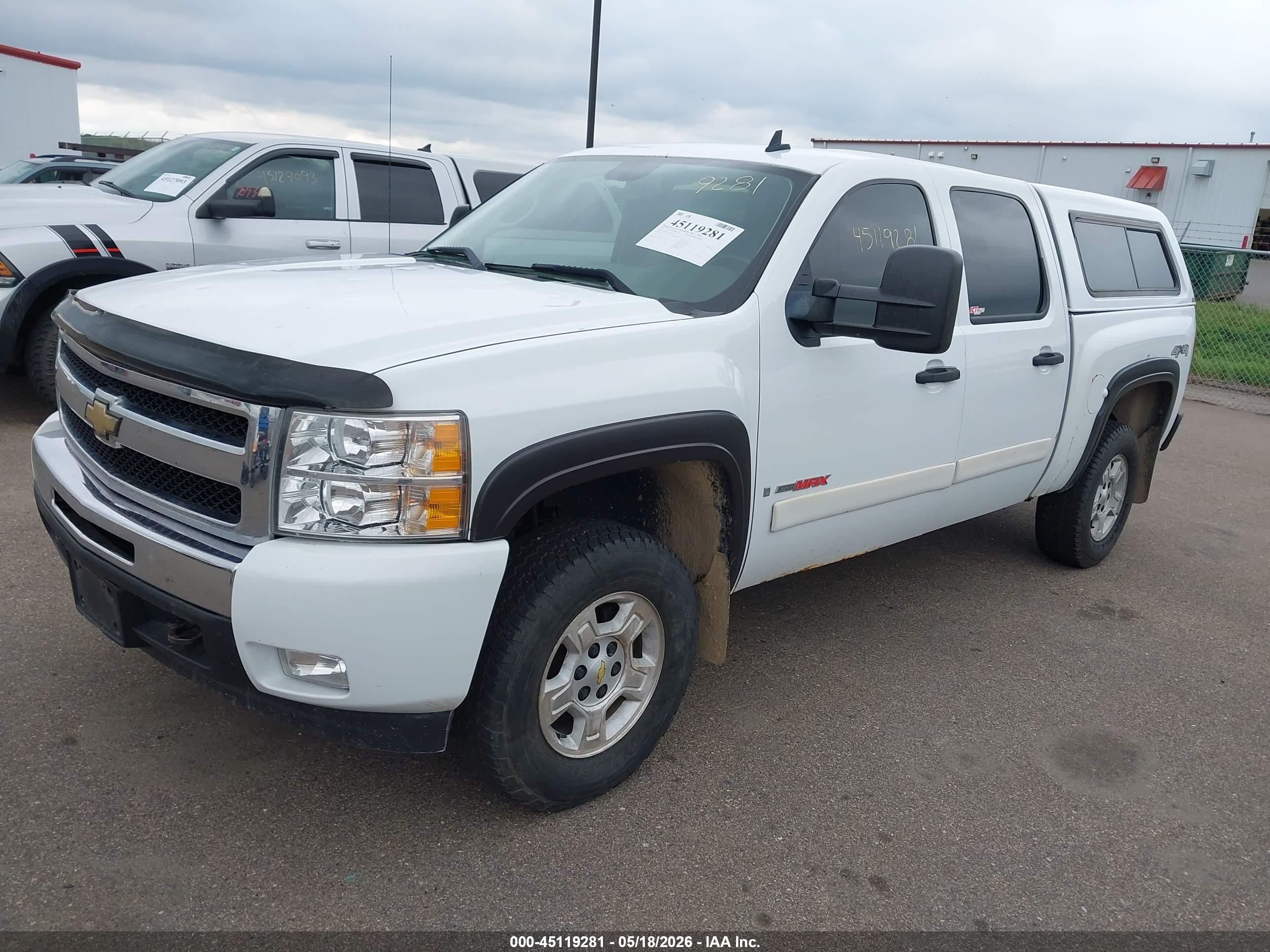 2007 Chevrolet Silverado 1500 Lt1 White vin: 2GCFK13Y771618281