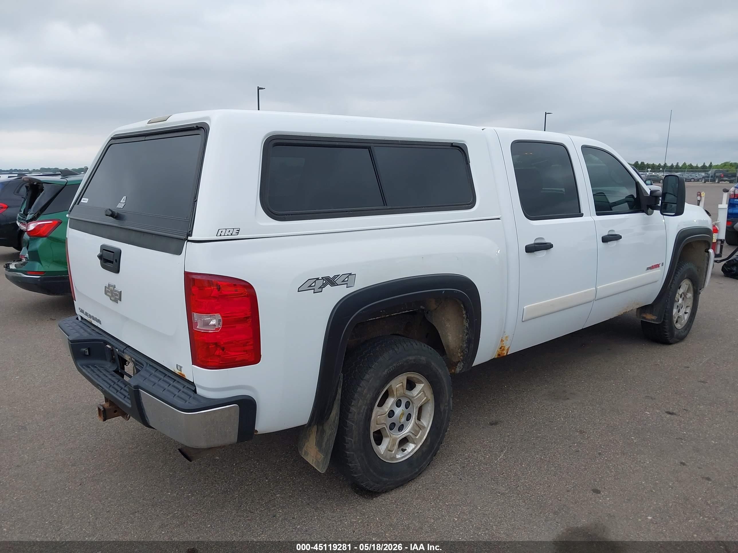 2007 Chevrolet Silverado 1500 Lt1 White vin: 2GCFK13Y771618281