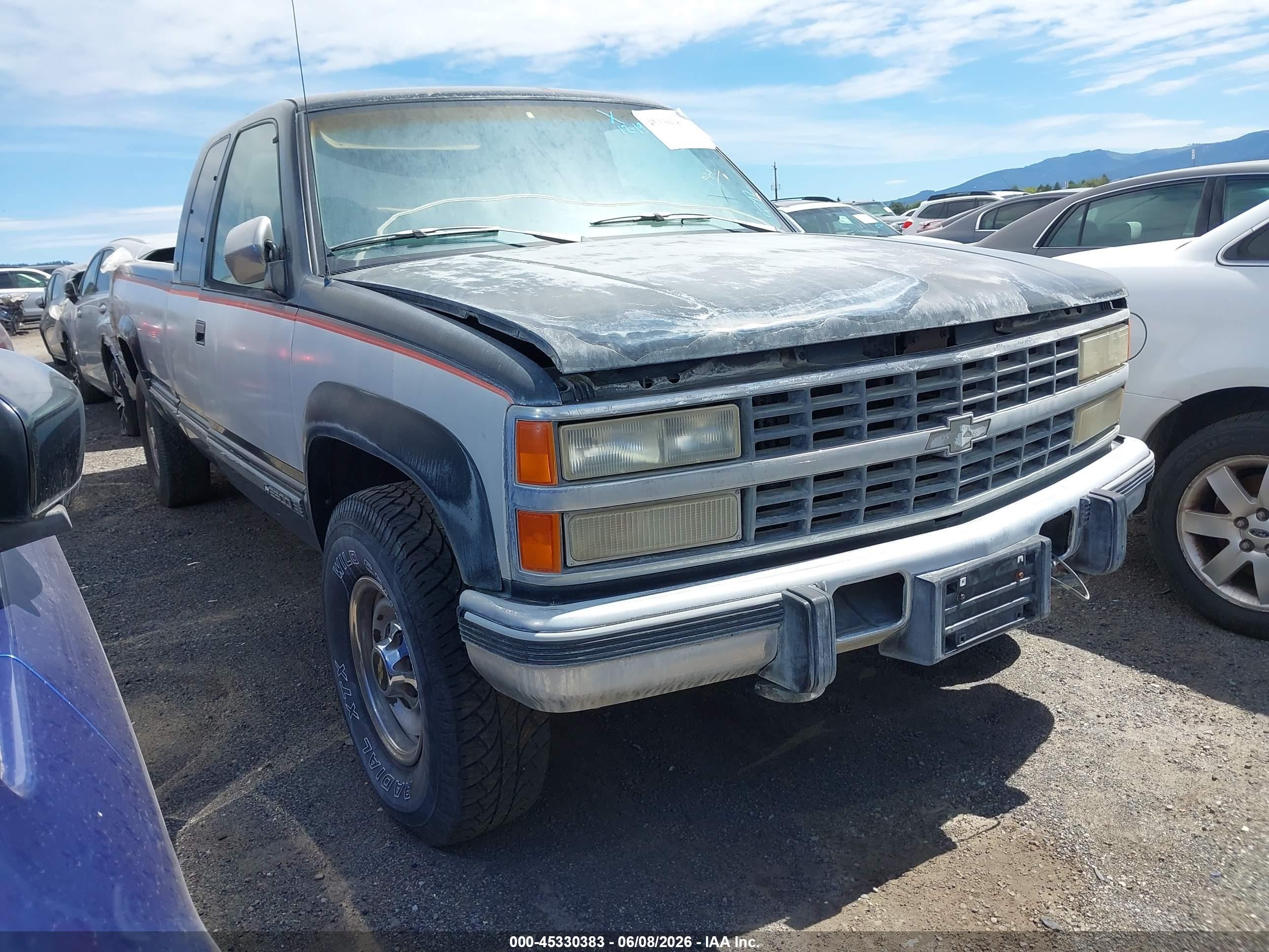 1993 Chevrolet Gmt-400 K2500 Black vin: 2GCGK29FXP1129325