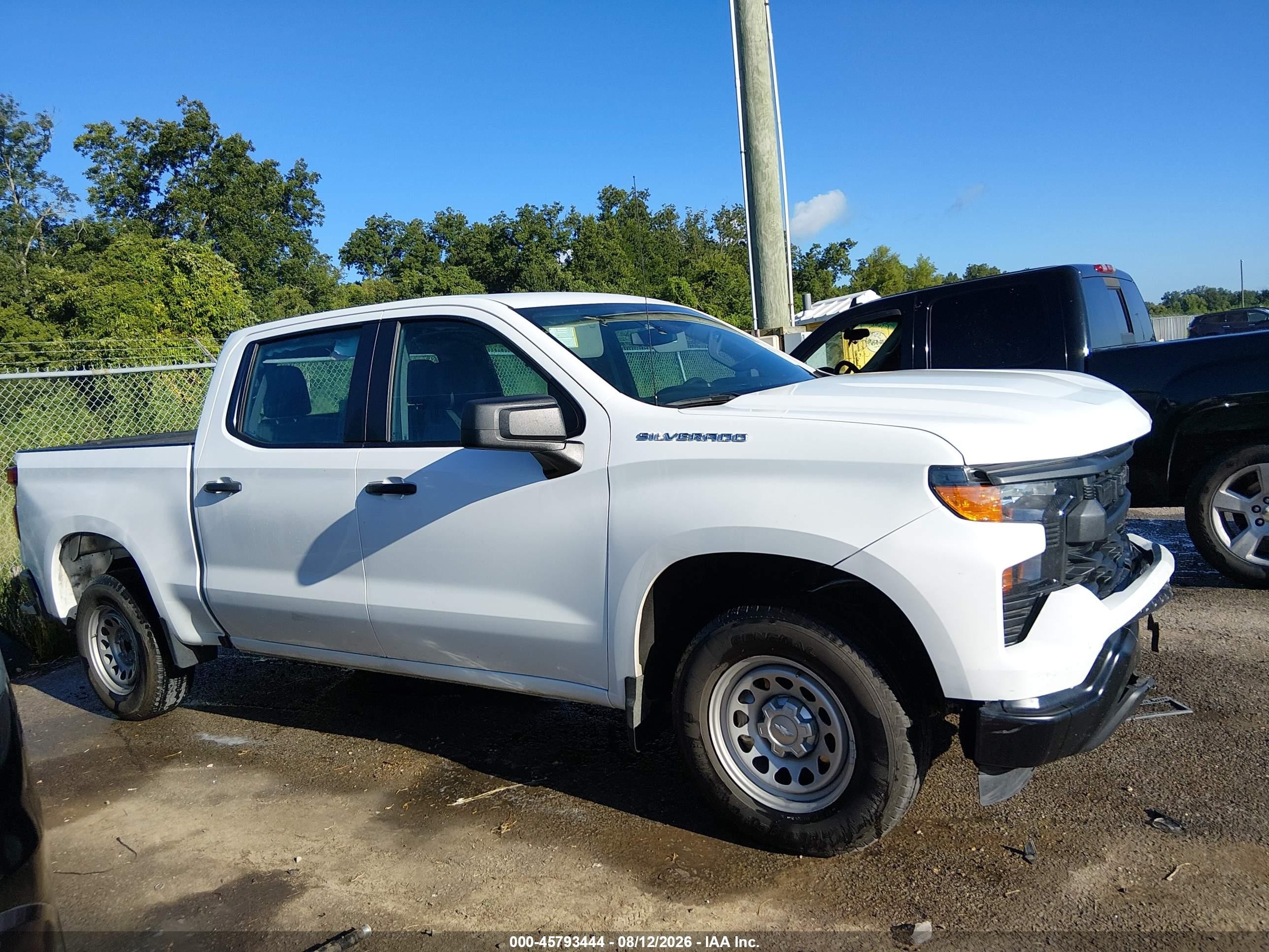 2023 Chevrolet Silverado 1500 2wd  Short Bed Wt White vin: 2GCPAAED7P1114668