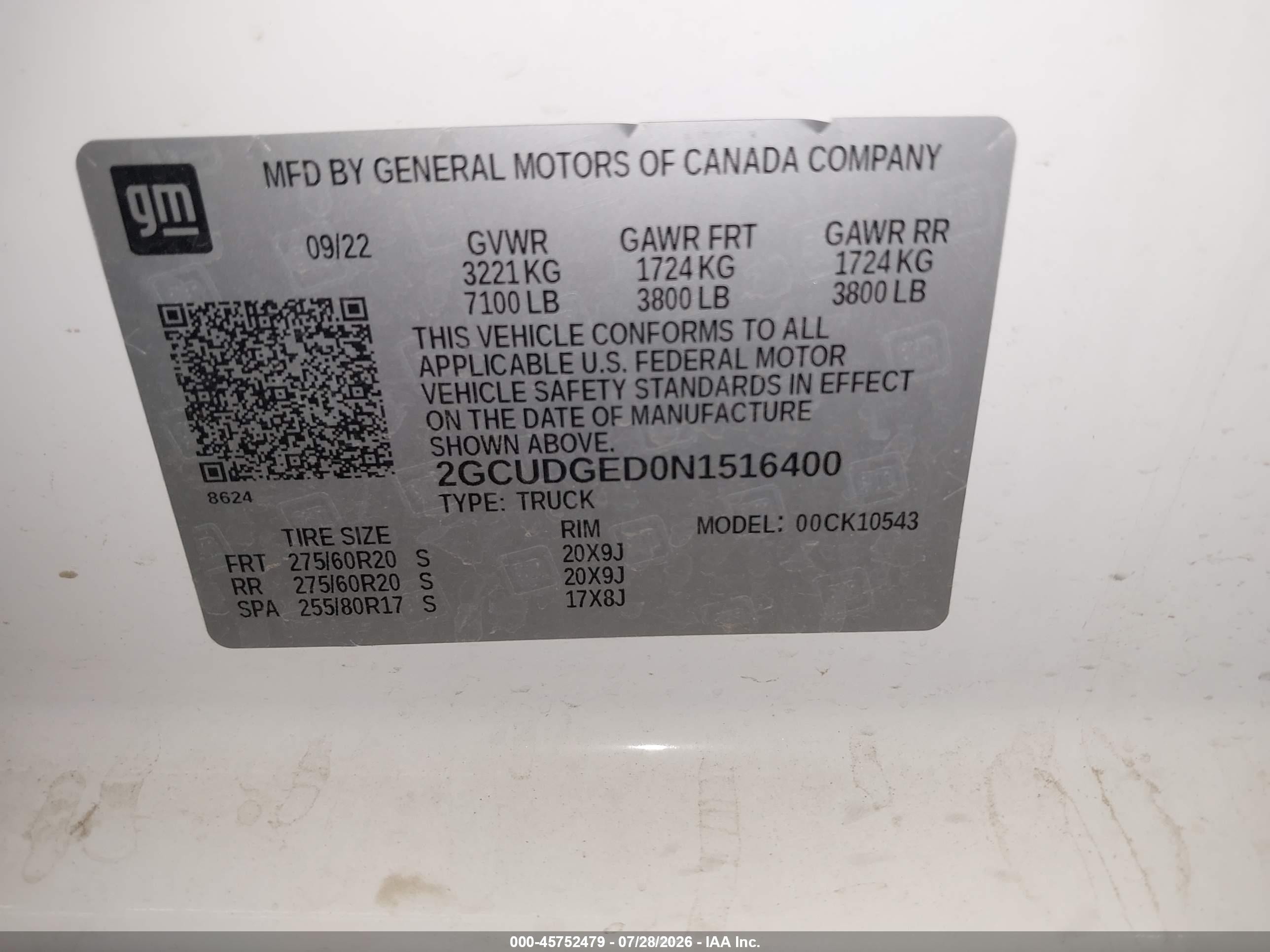2022 Chevrolet Silverado 1500   White vin: 2GCUDGED0N1516400