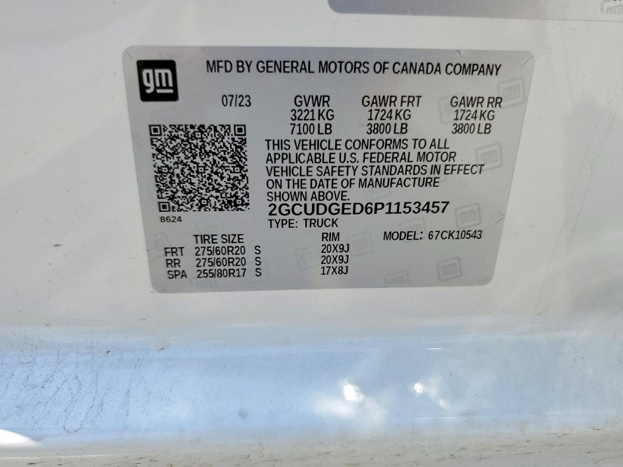 2023 Chevrolet Silverado K1500 Ltz White vin: 2GCUDGED6P1153457