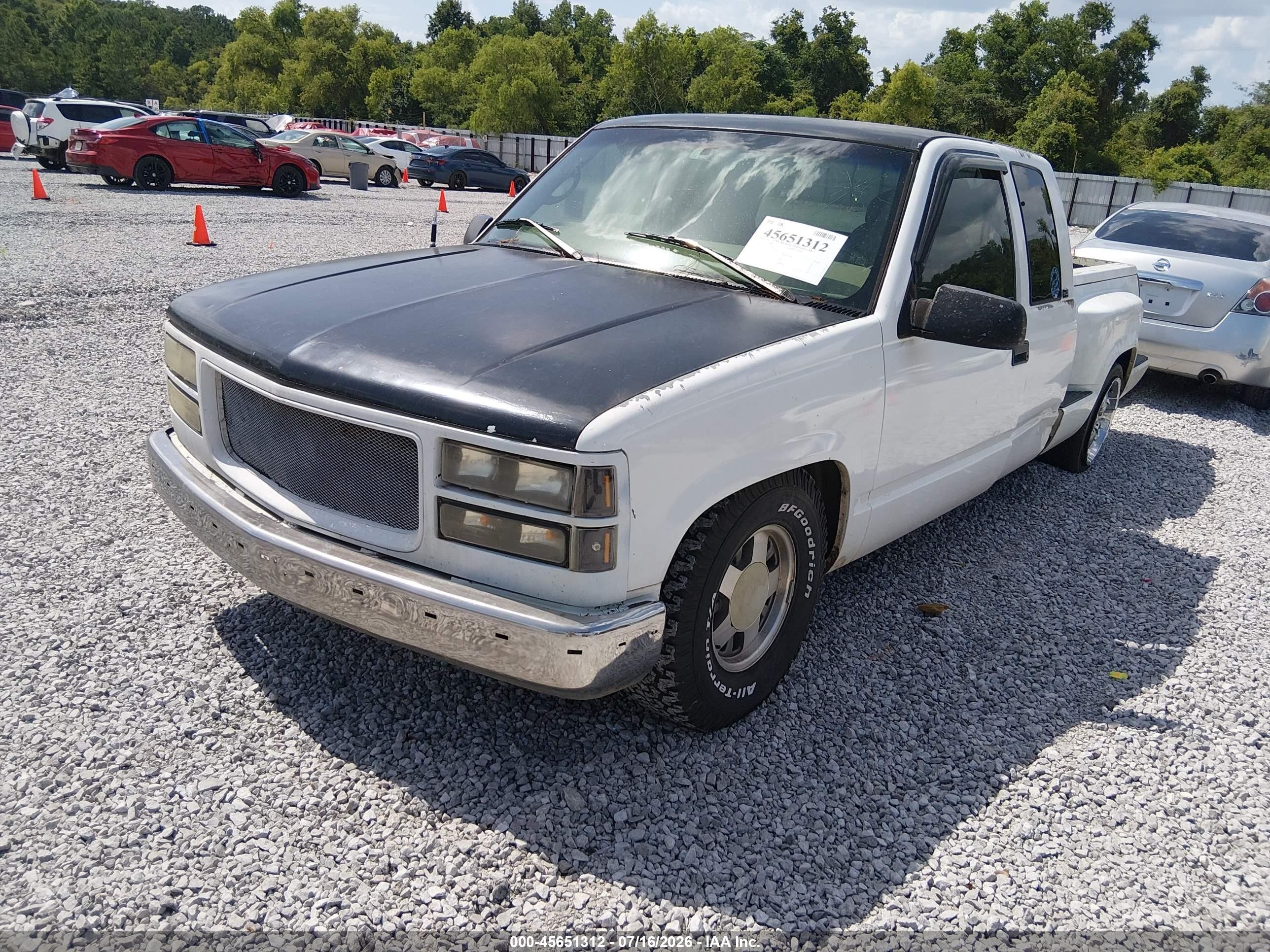1997 Gmc Sierra 1500 Sl Wideside White vin: 2GDEC19R7V1503584