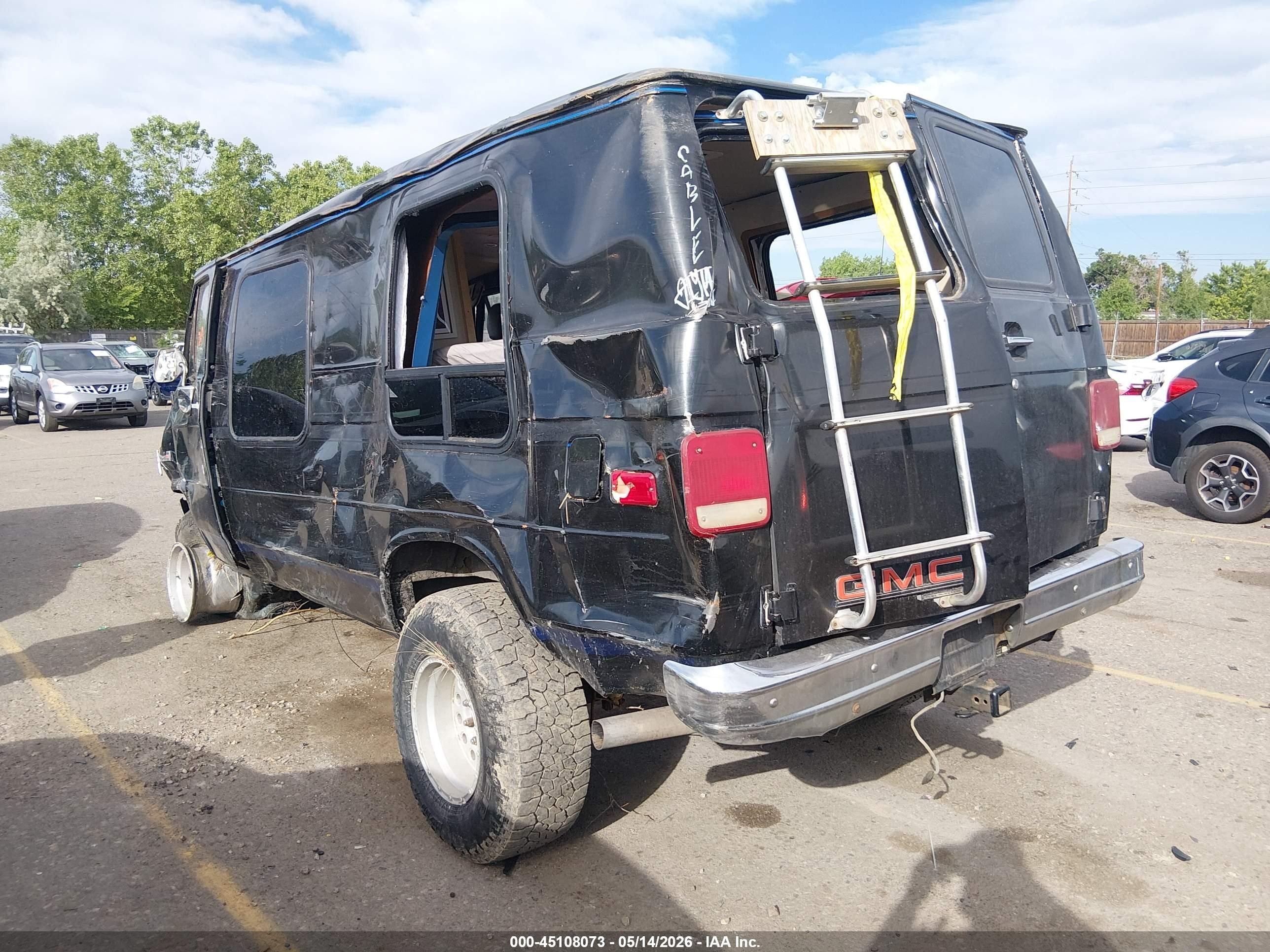 1987 Gmc Rally Wagon / Van G2500 Black vin: 2GDEG25H1H4502733
