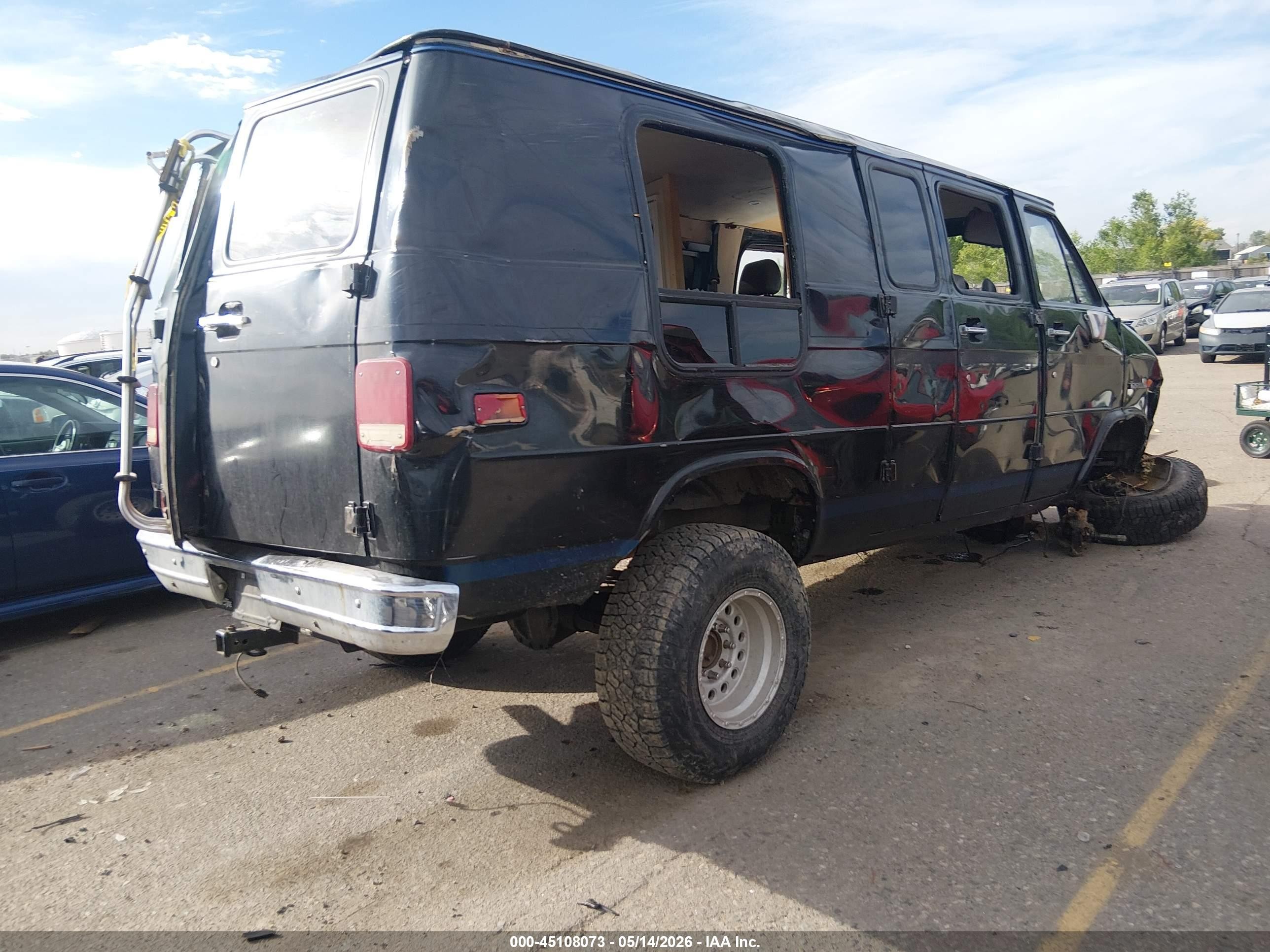 1987 Gmc Rally Wagon / Van G2500 Black vin: 2GDEG25H1H4502733
