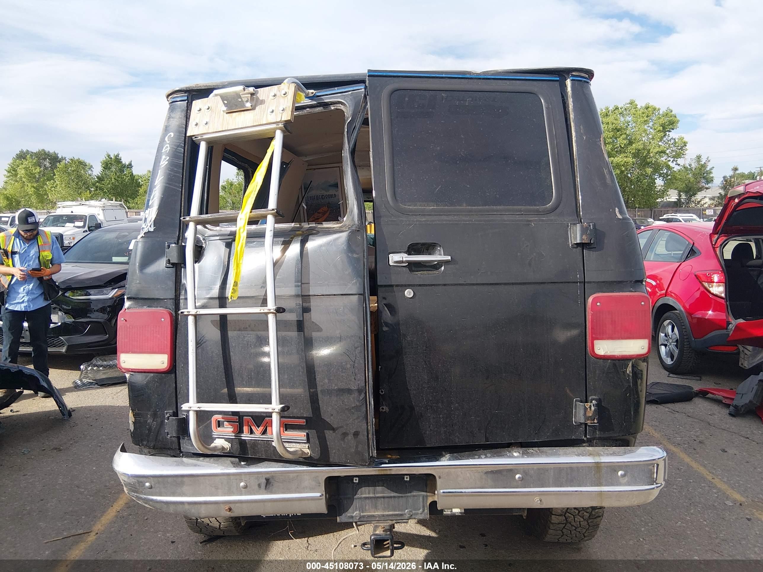 1987 Gmc Rally Wagon / Van G2500 Black vin: 2GDEG25H1H4502733
