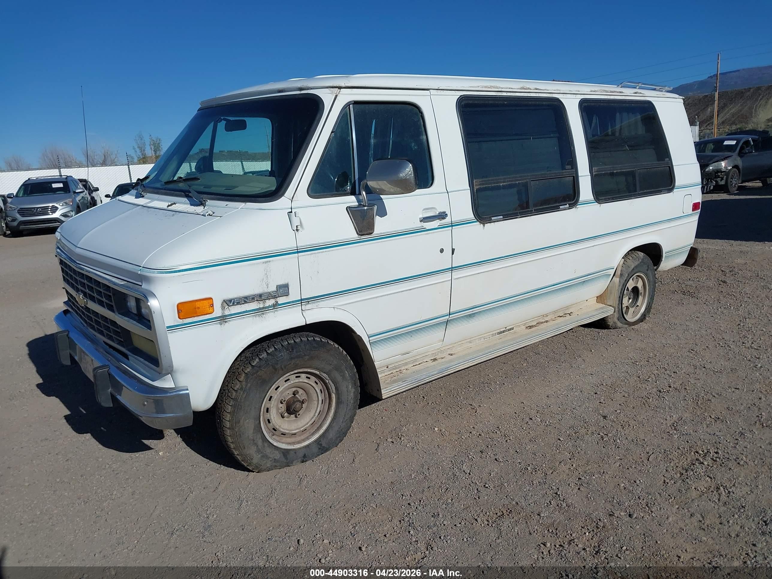 1992 Gmc Rally Wagon / Van G2500 White vin: 2GDEG25K1N4525968