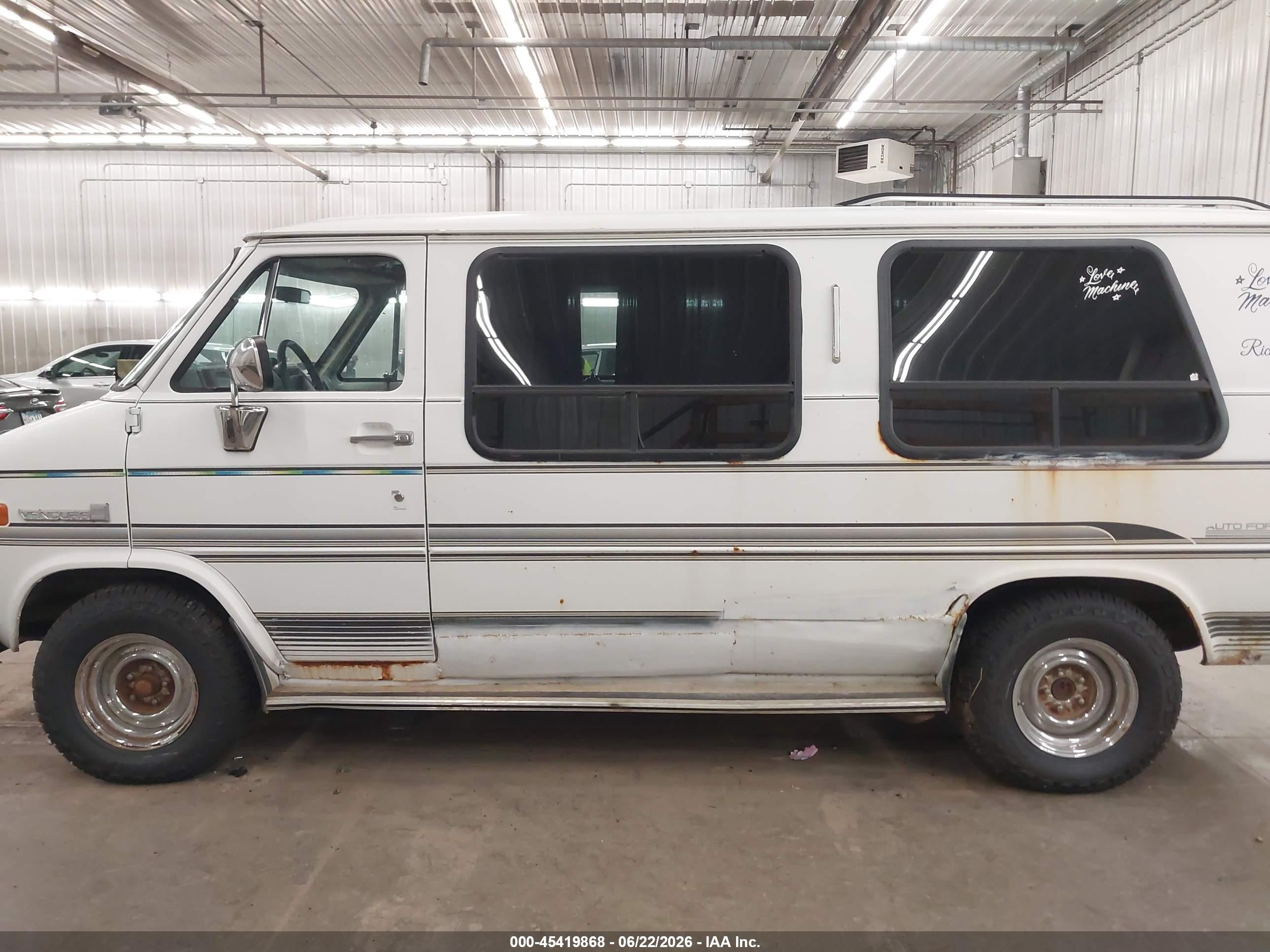 1992 Gmc Rally Wagon / Van G2500 White vin: 2GDEG25K2N4521847