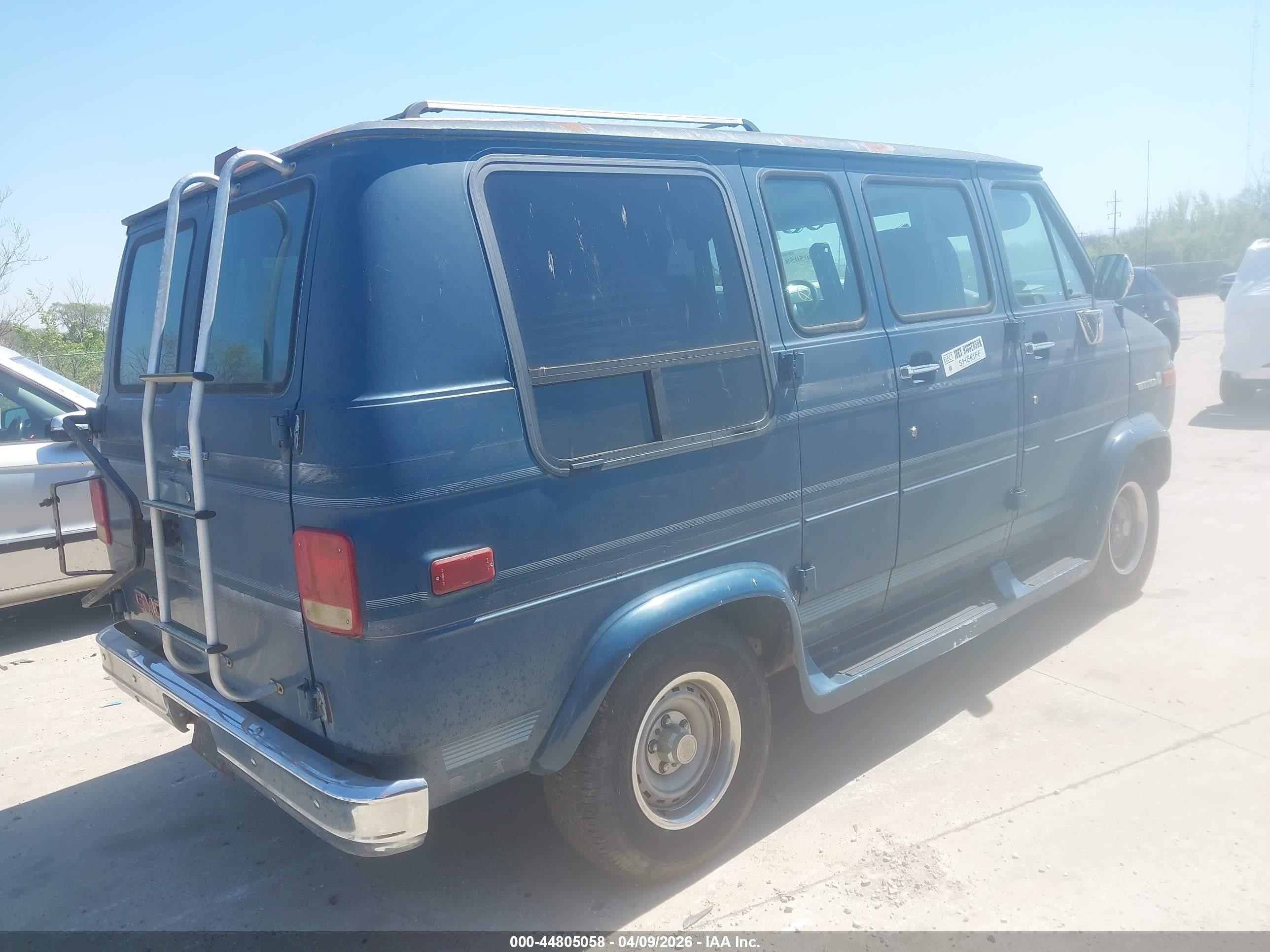 1993 Gmc Rally Wagon / Van G2500 Blue vin: 2GDEG25Z3P4504703