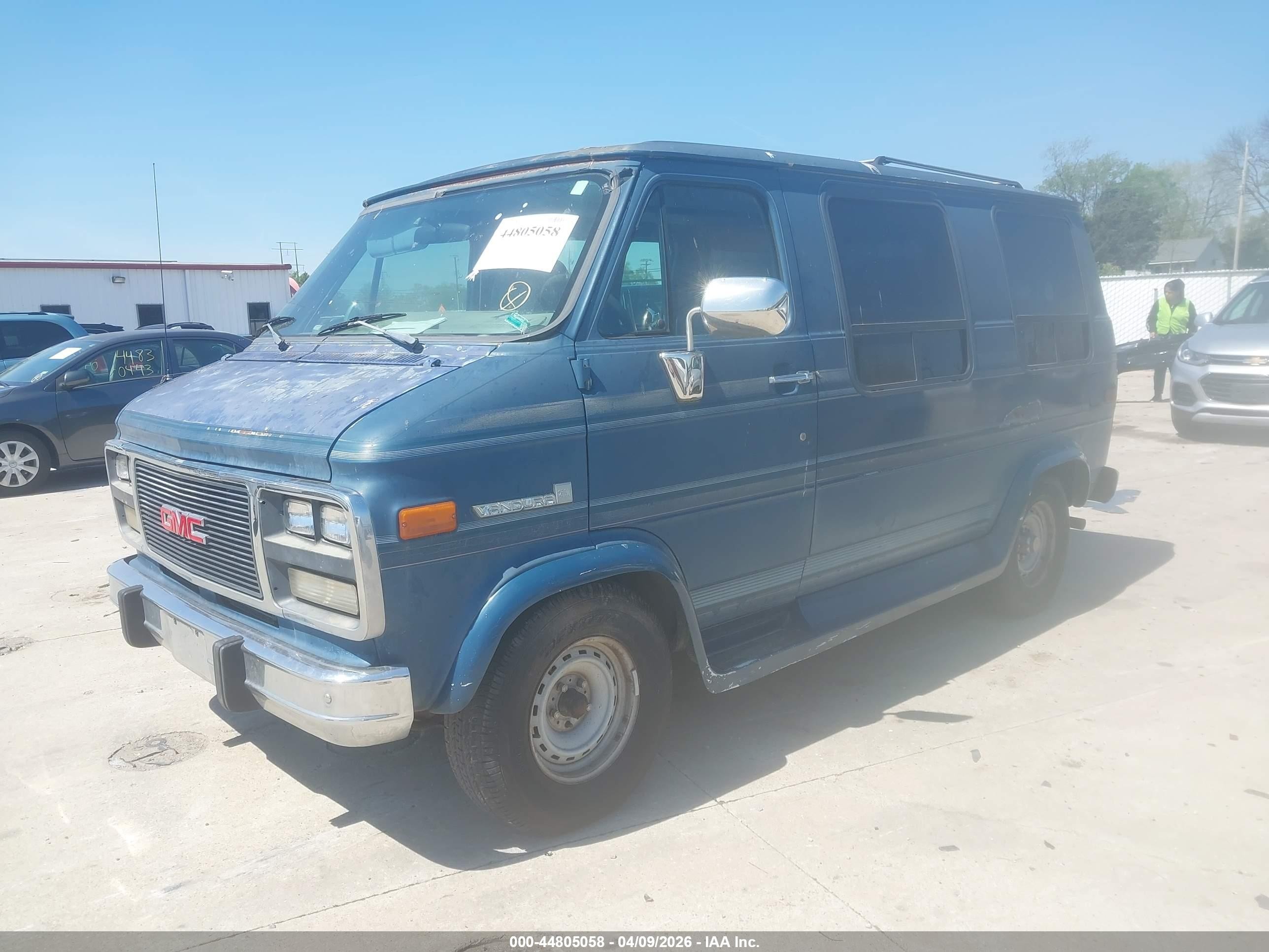 1993 Gmc Rally Wagon / Van G2500 Blue vin: 2GDEG25Z3P4504703