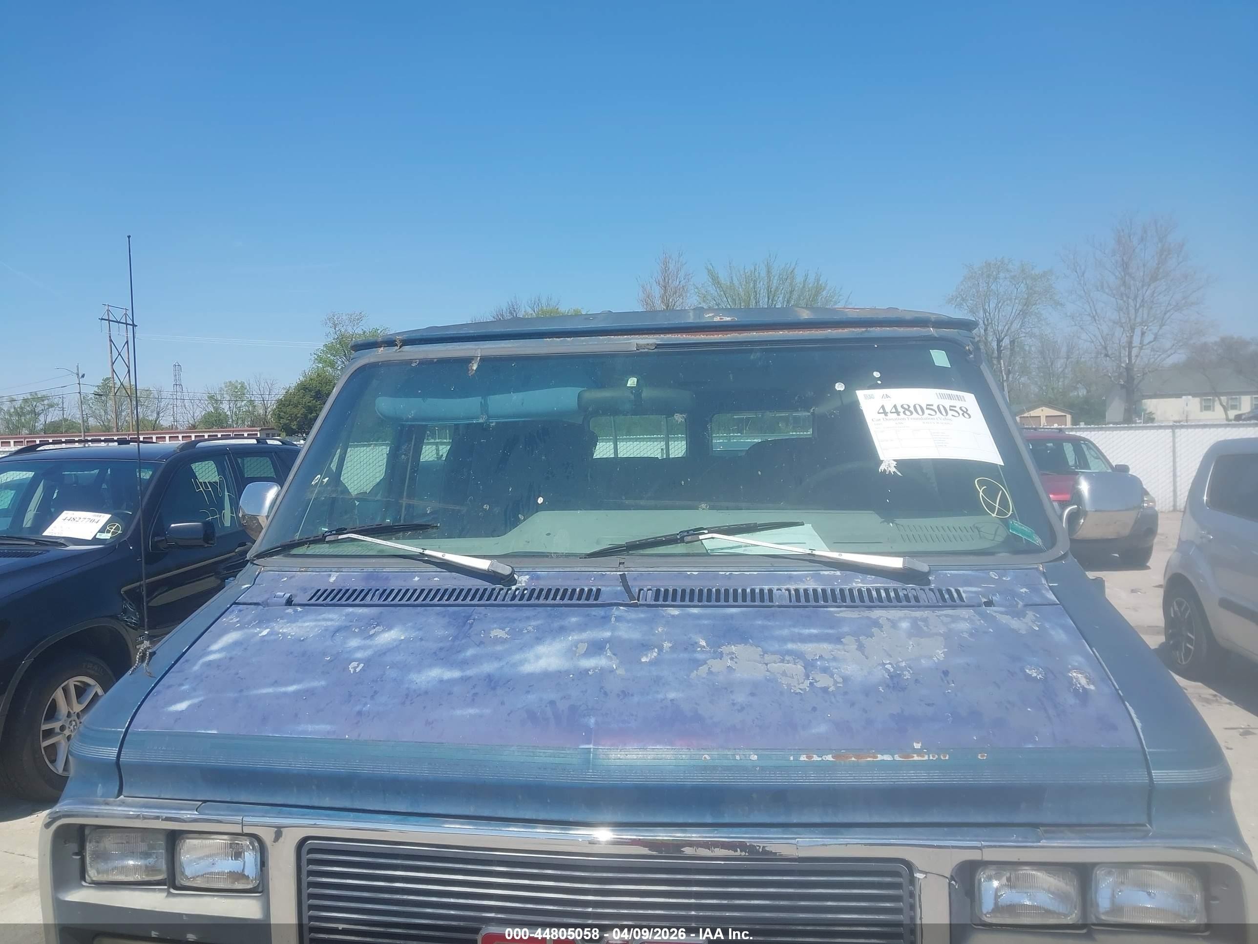 1993 Gmc Rally Wagon / Van G2500 Blue vin: 2GDEG25Z3P4504703