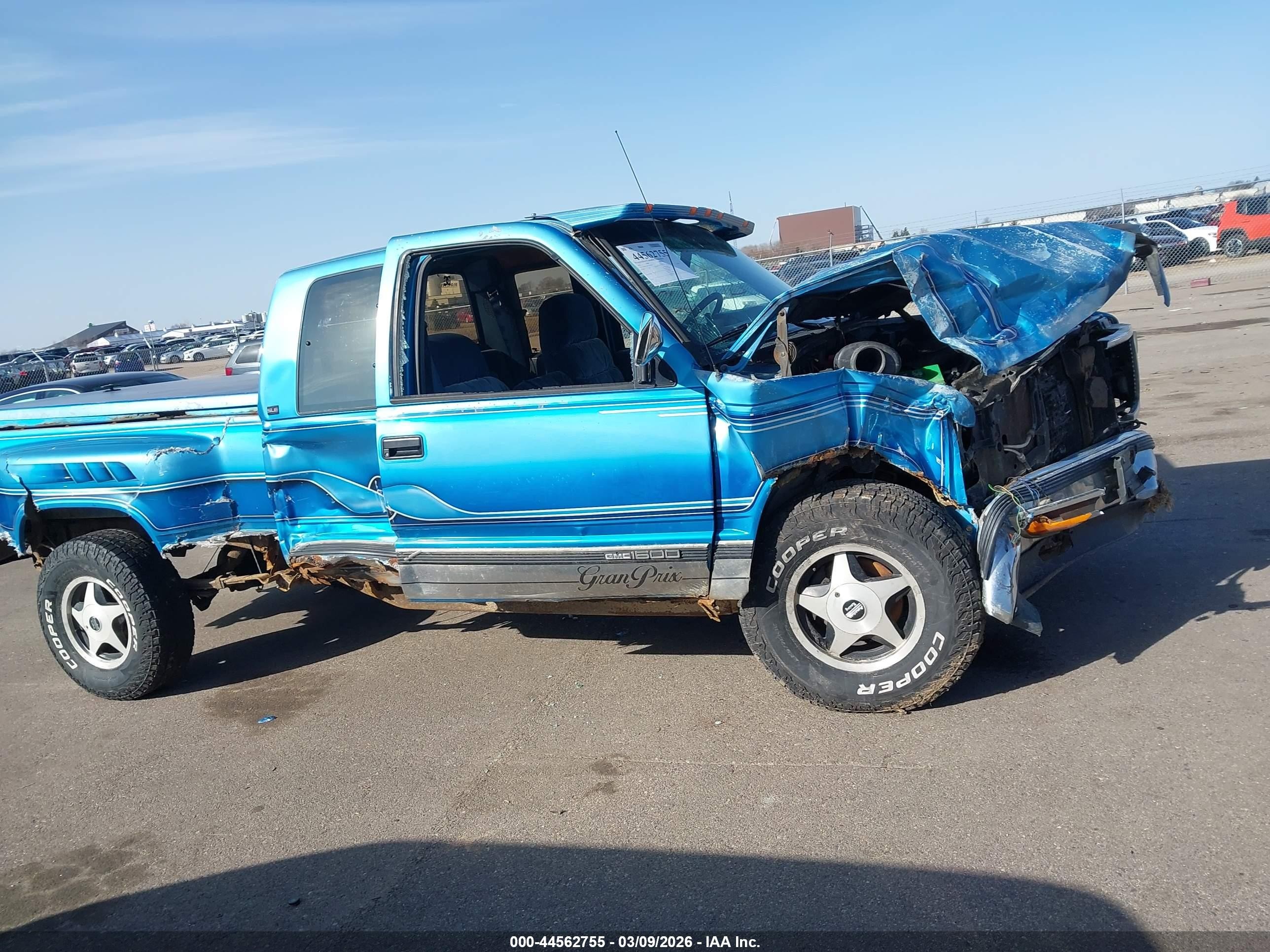 1992 Gmc Sierra K1500 Blue vin: 2GDEK19K3N1542095
