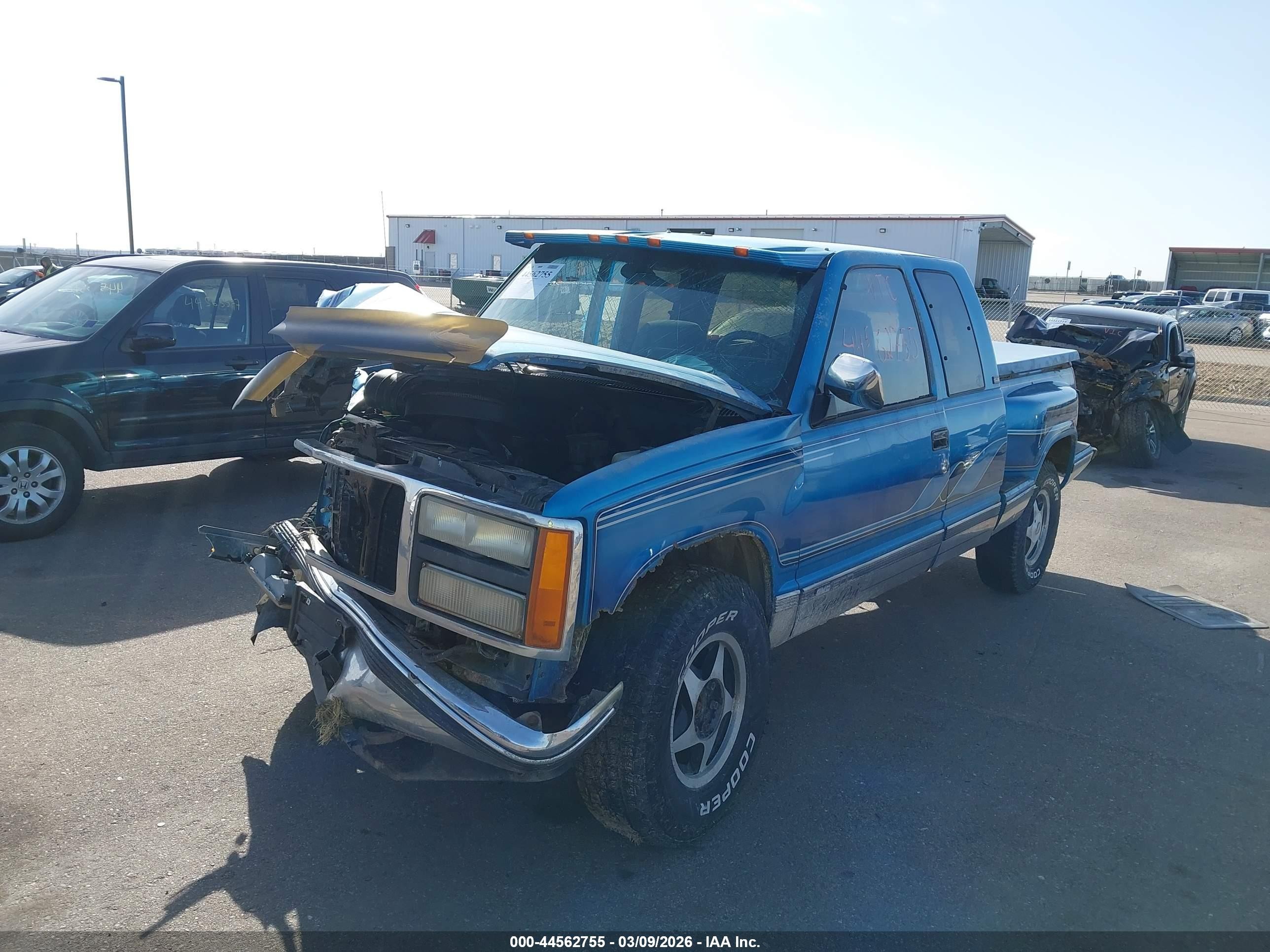 1992 Gmc Sierra K1500 Blue vin: 2GDEK19K3N1542095