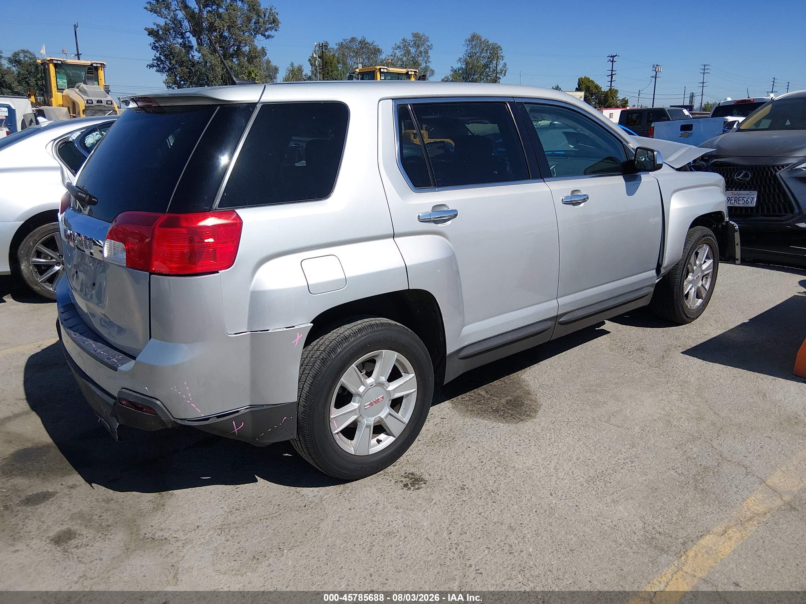 2013 Gmc Terrain Sle-1 Silver vin: 2GKALMEK0D6309465