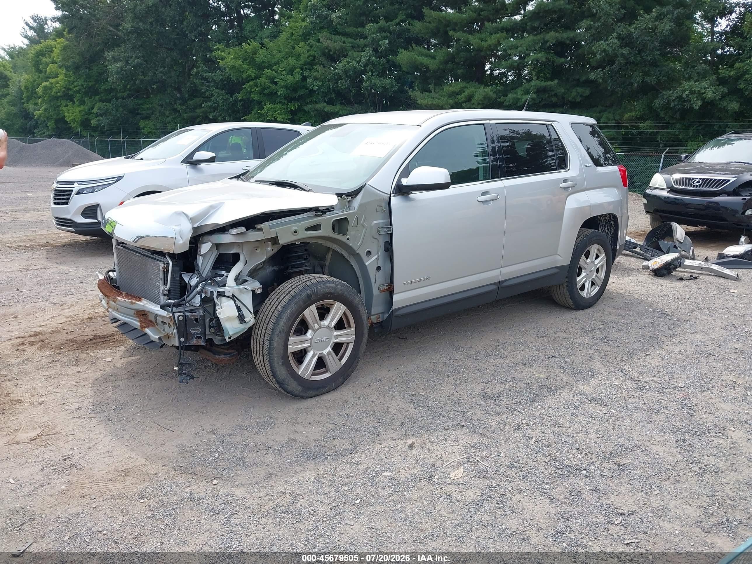 2014 Gmc Terrain Sle-1 Silver vin: 2GKALMEK0E6259393