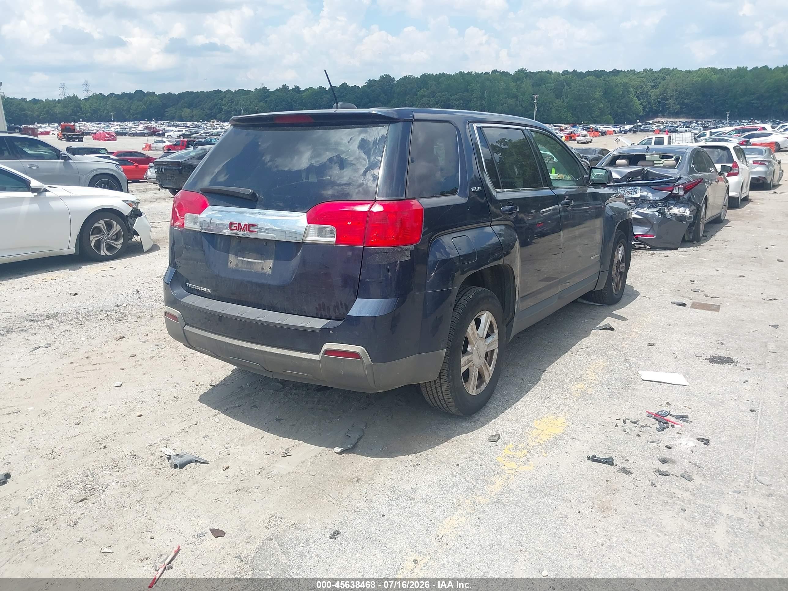 2015 Gmc Terrain Sle Синий vin: 2GKALMEK0F6120303