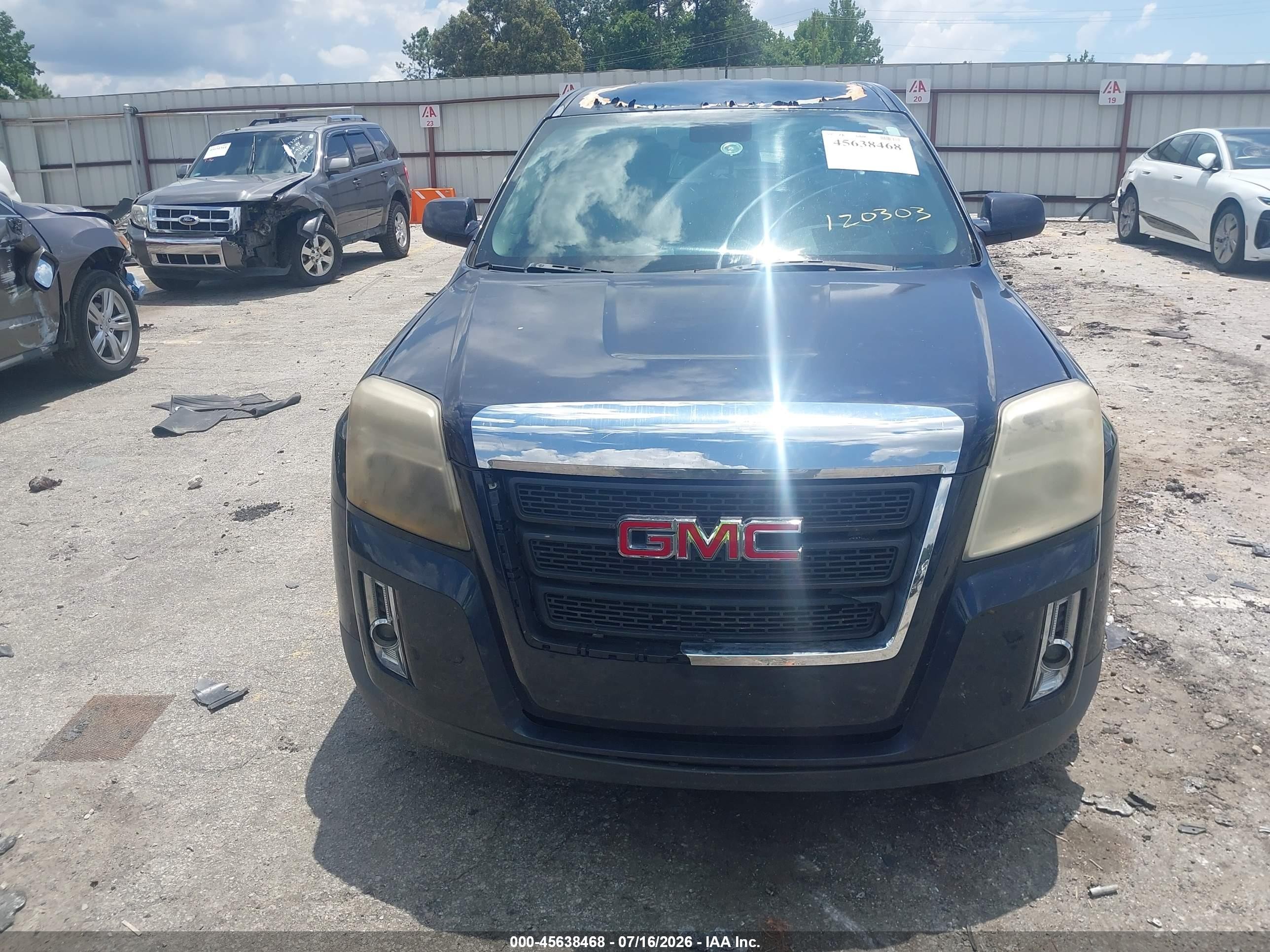 2015 Gmc Terrain Sle Синий vin: 2GKALMEK0F6120303