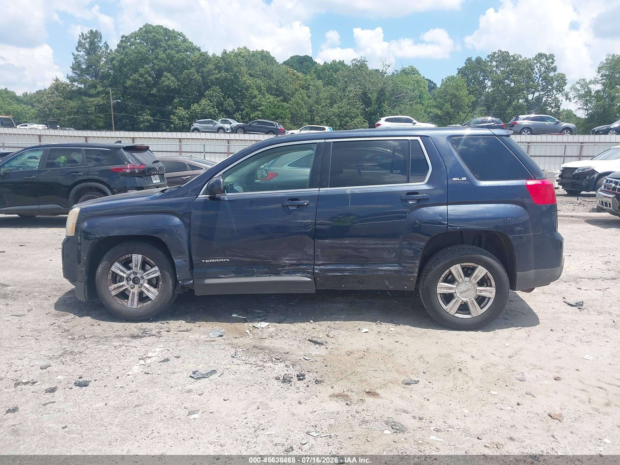2015 Gmc Terrain Sle Синий vin: 2GKALMEK0F6120303