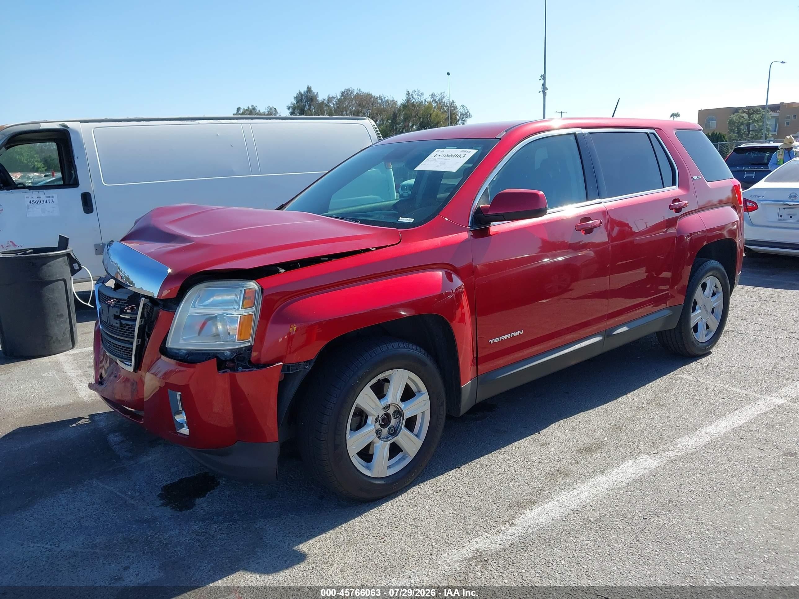 2015 Gmc Terrain Sle-1 Red vin: 2GKALMEK0F6332831