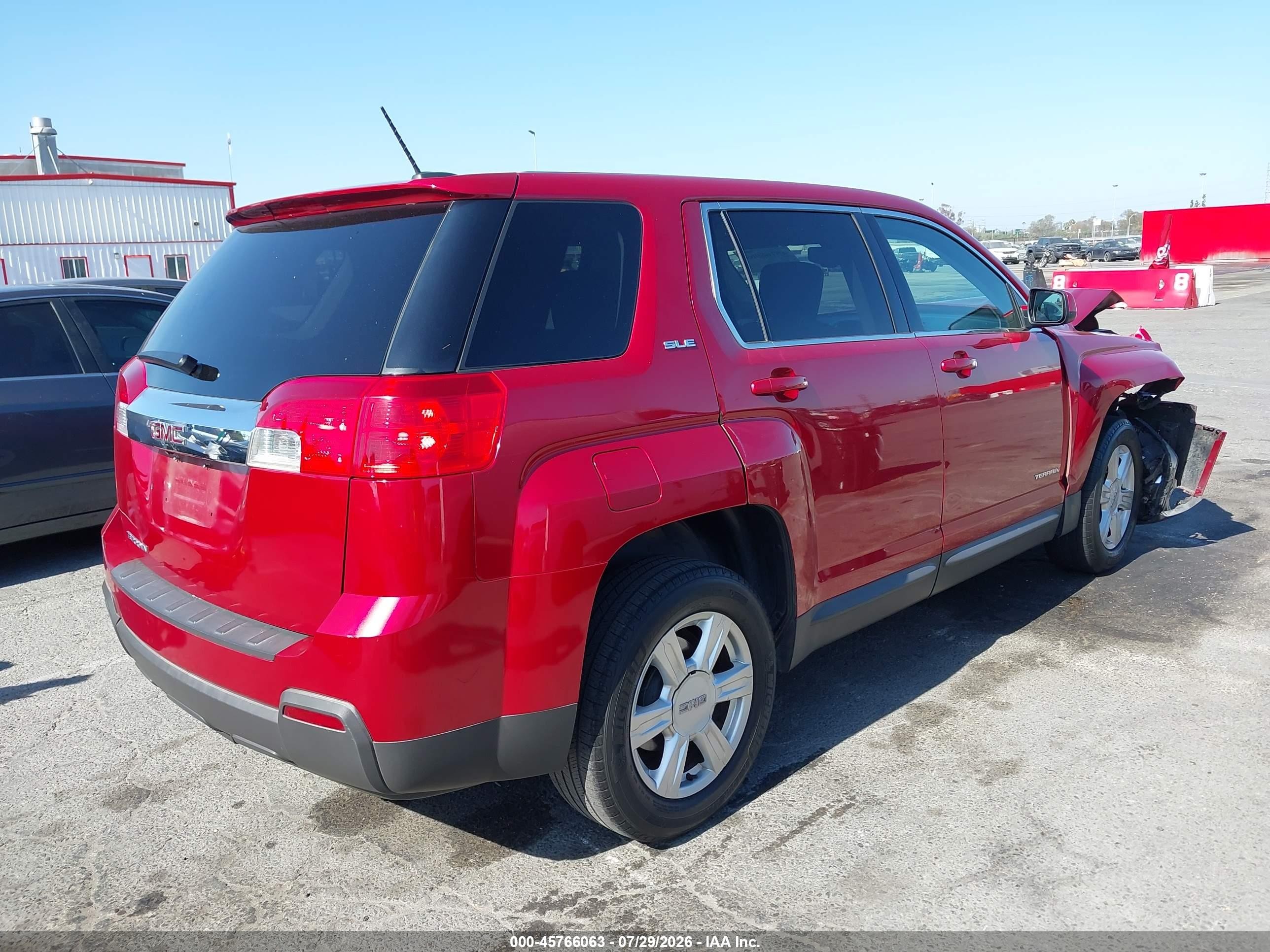 2015 Gmc Terrain Sle-1 Red vin: 2GKALMEK0F6332831