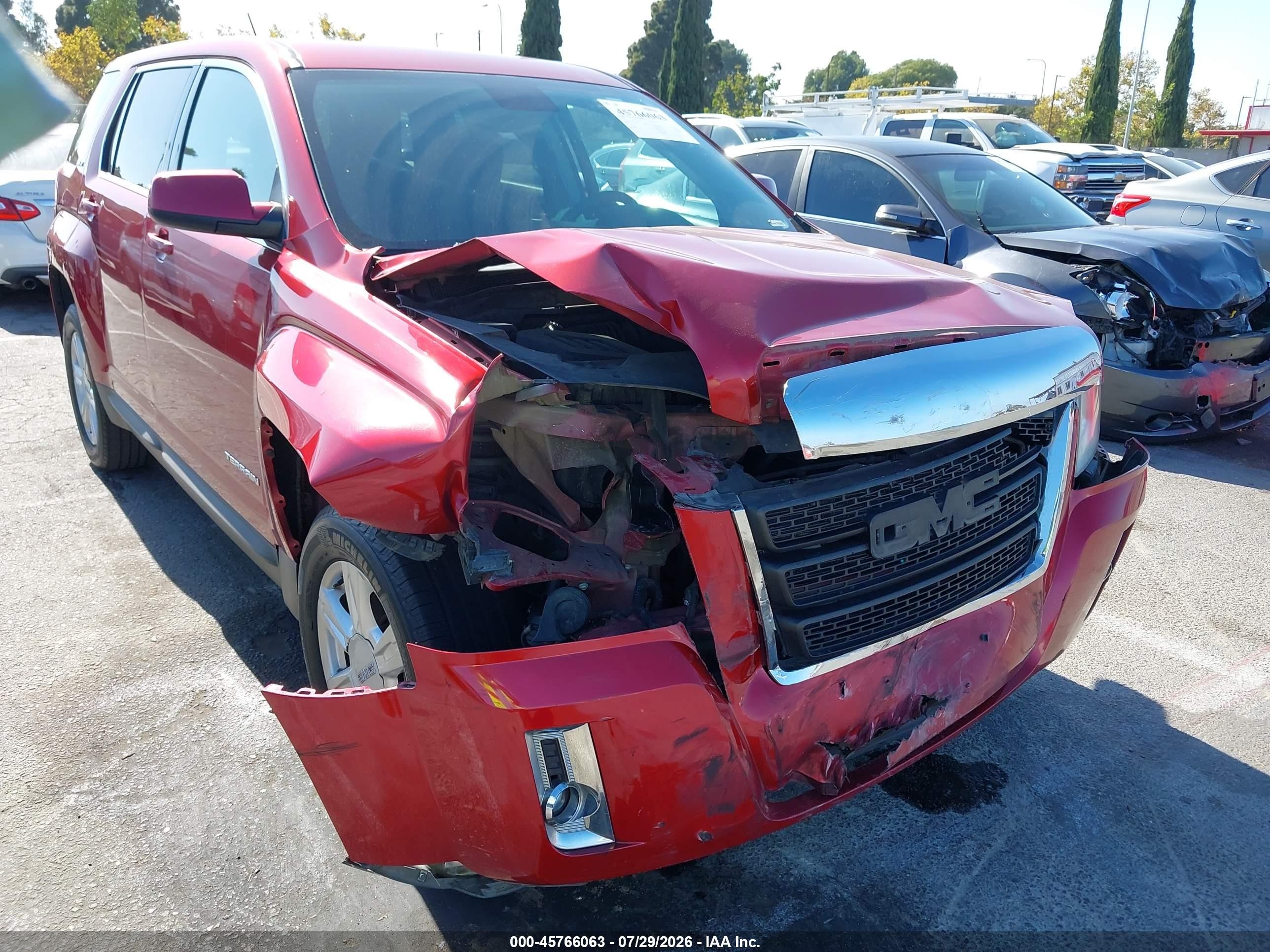 2015 Gmc Terrain Sle-1 Red vin: 2GKALMEK0F6332831