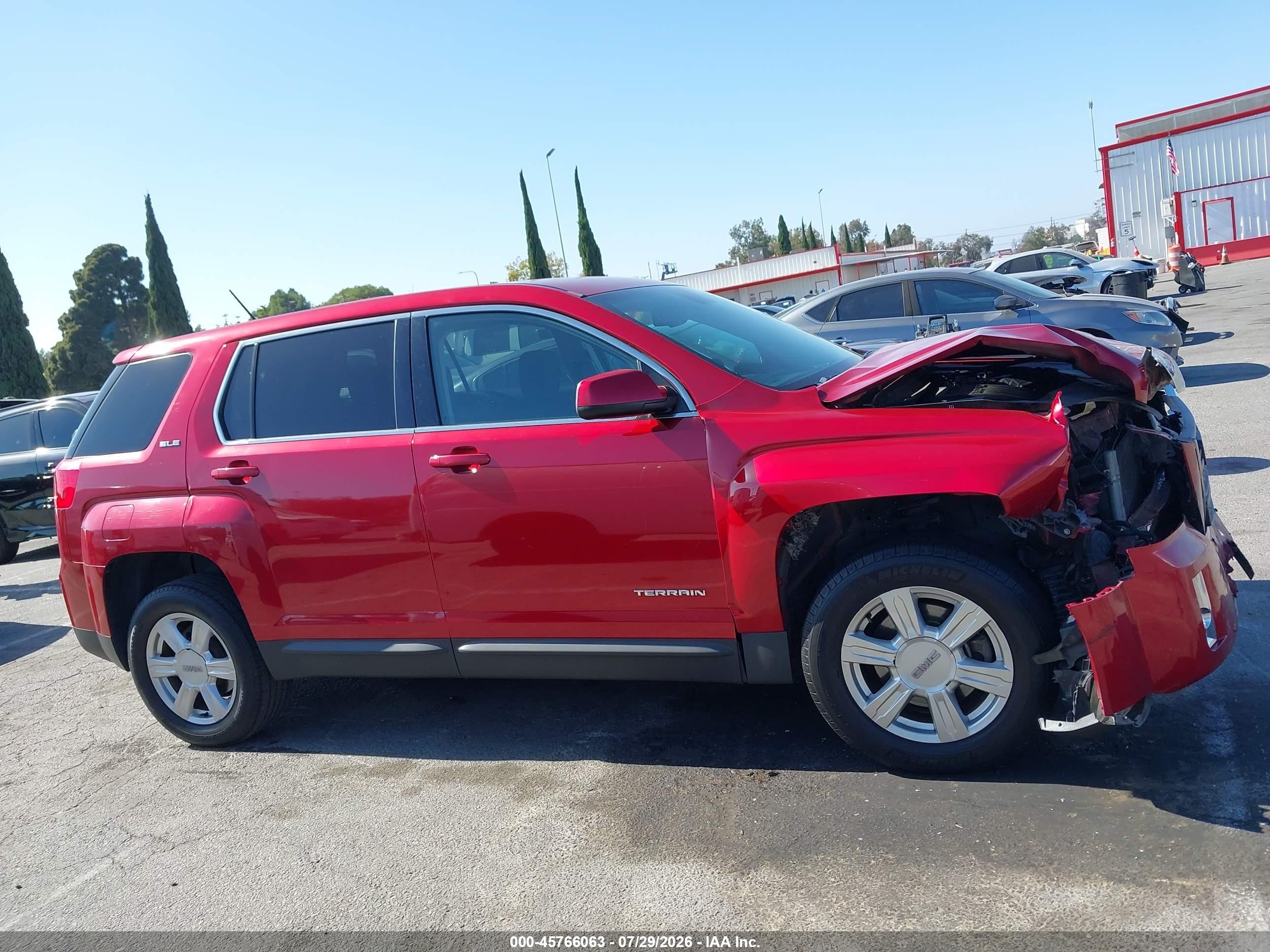 2015 Gmc Terrain Sle-1 Red vin: 2GKALMEK0F6332831