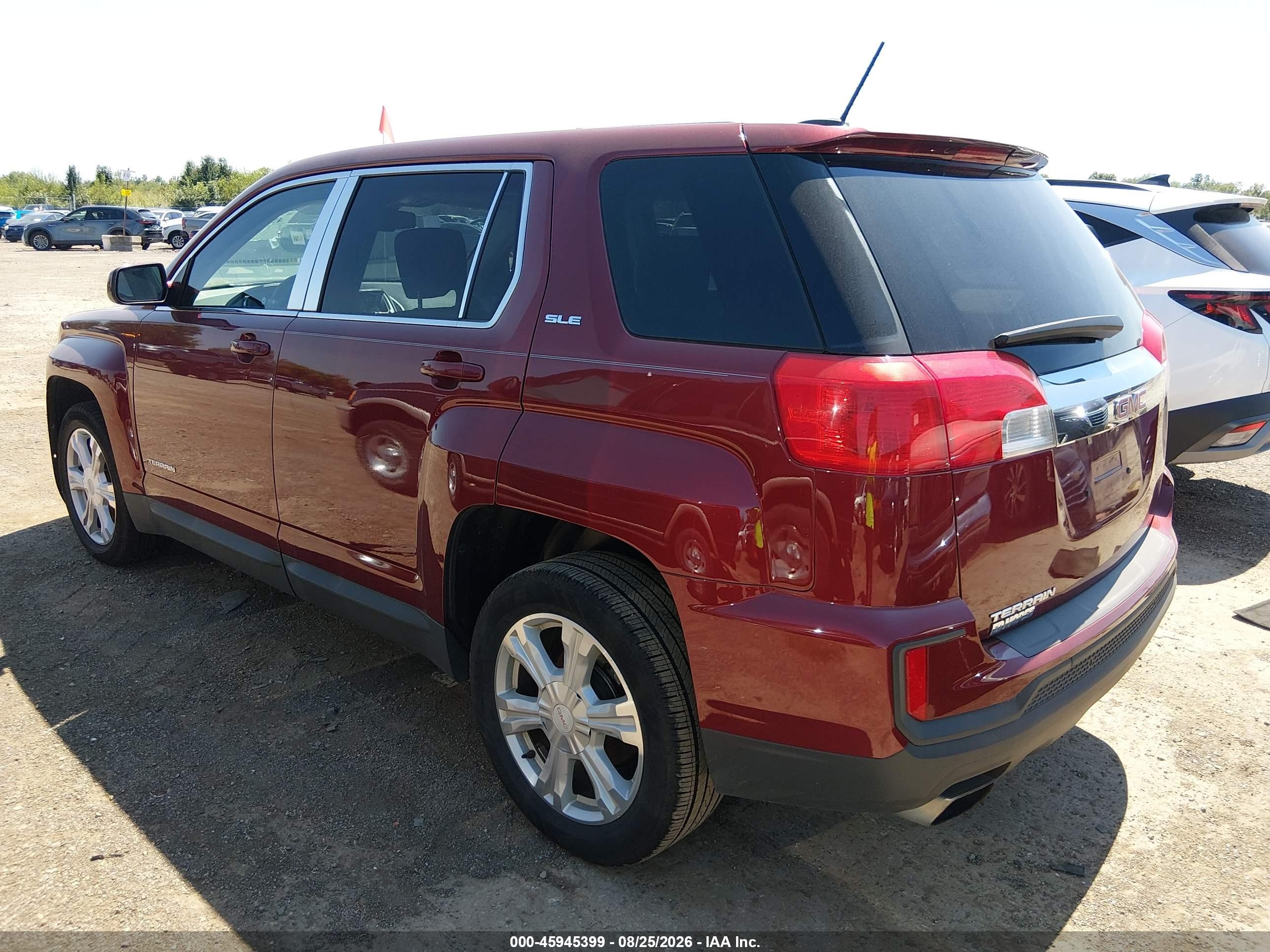 2017 Gmc Terrain Sle-1 Red vin: 2GKALMEK0H6247846