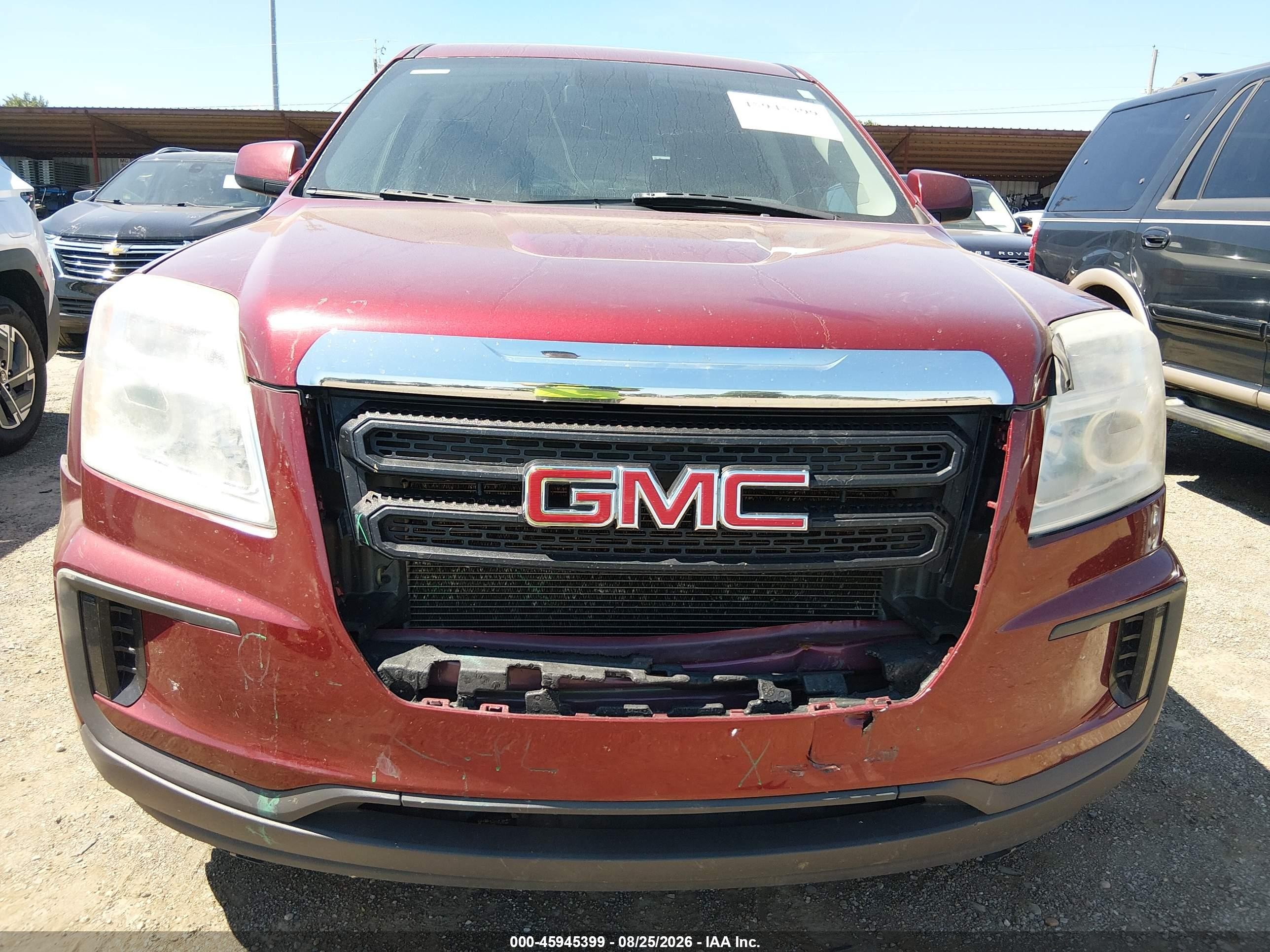 2017 Gmc Terrain Sle-1 Red vin: 2GKALMEK0H6247846