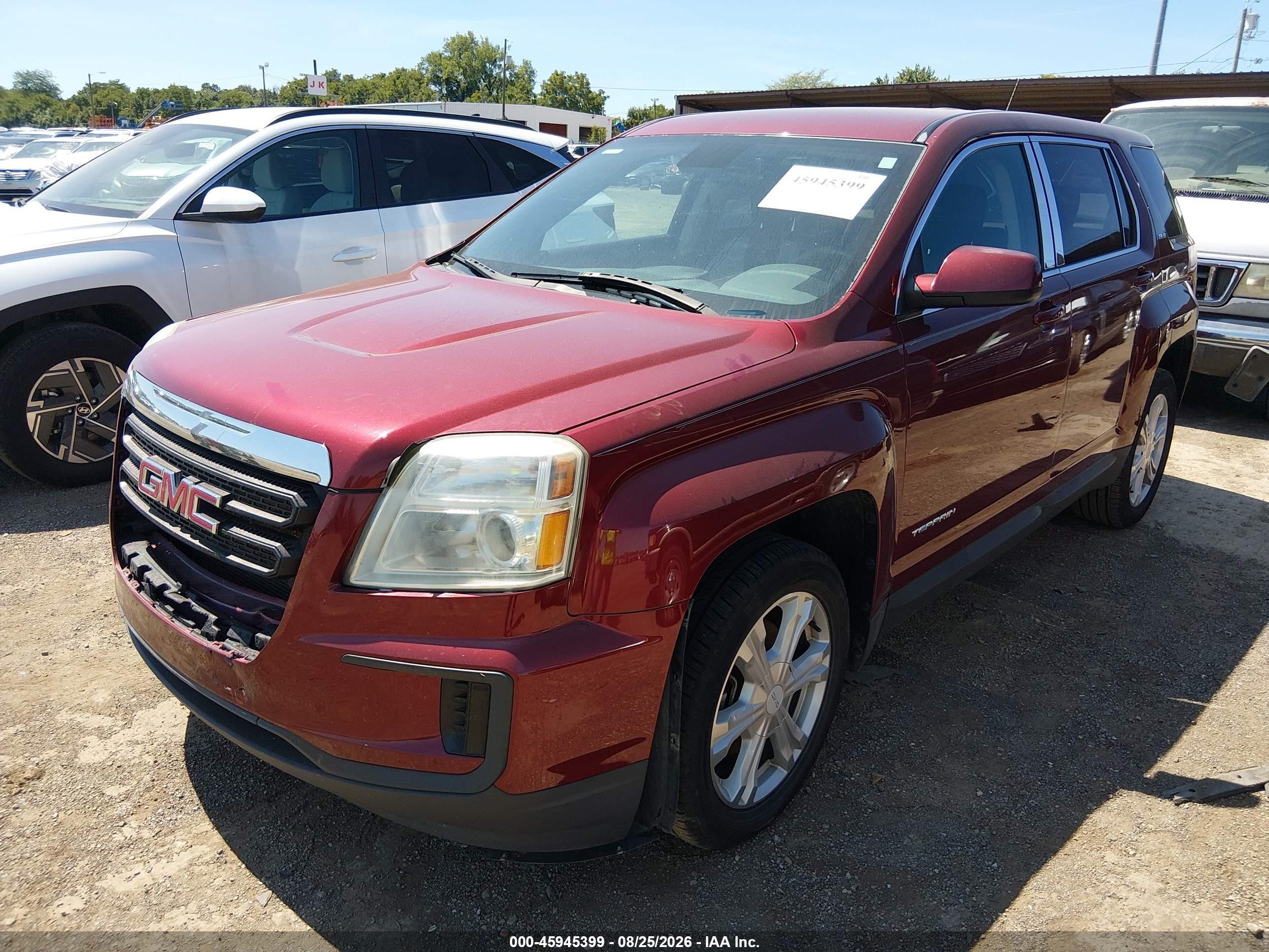 2017 Gmc Terrain Sle-1 Red vin: 2GKALMEK0H6247846