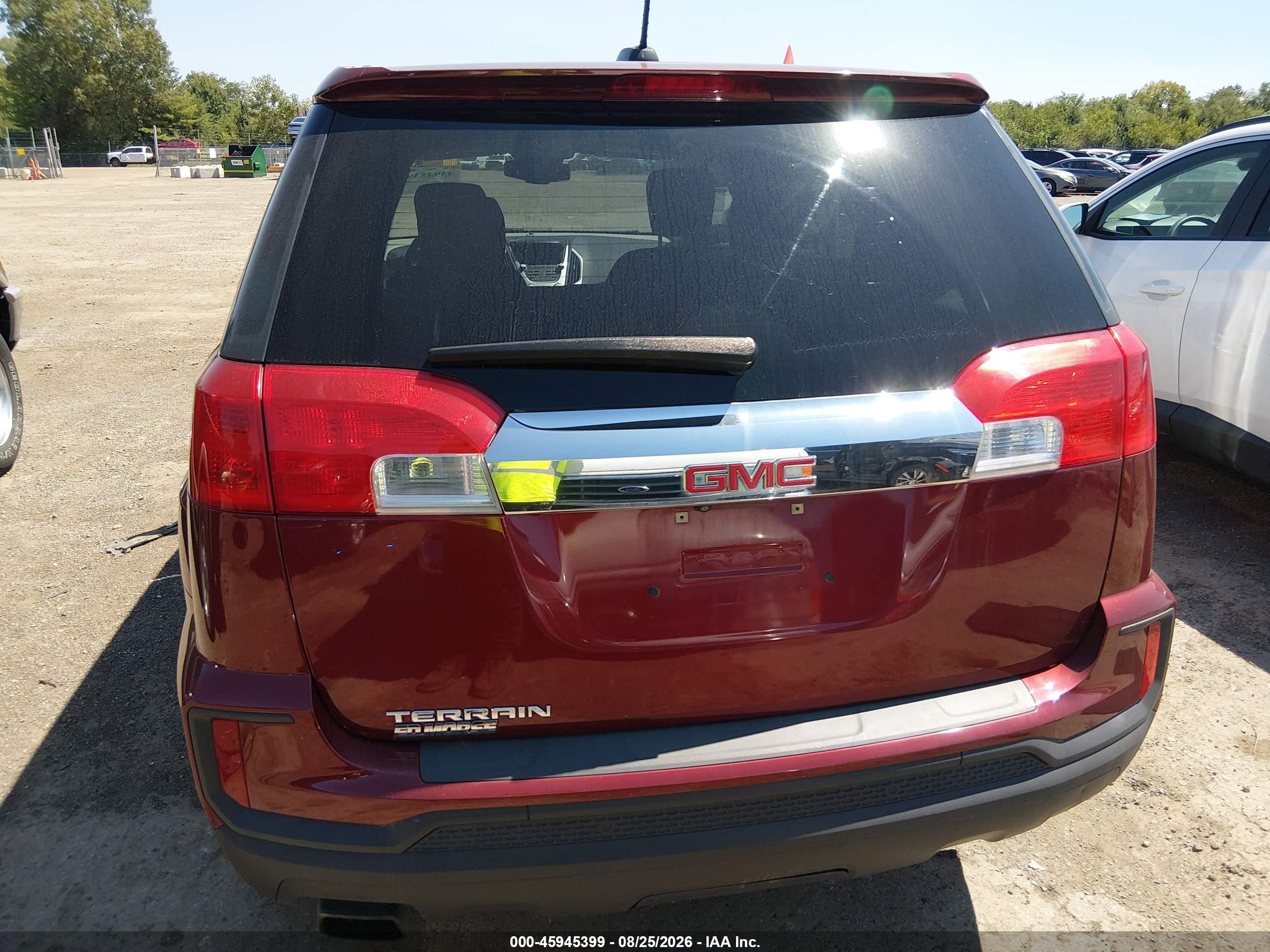 2017 Gmc Terrain Sle-1 Red vin: 2GKALMEK0H6247846