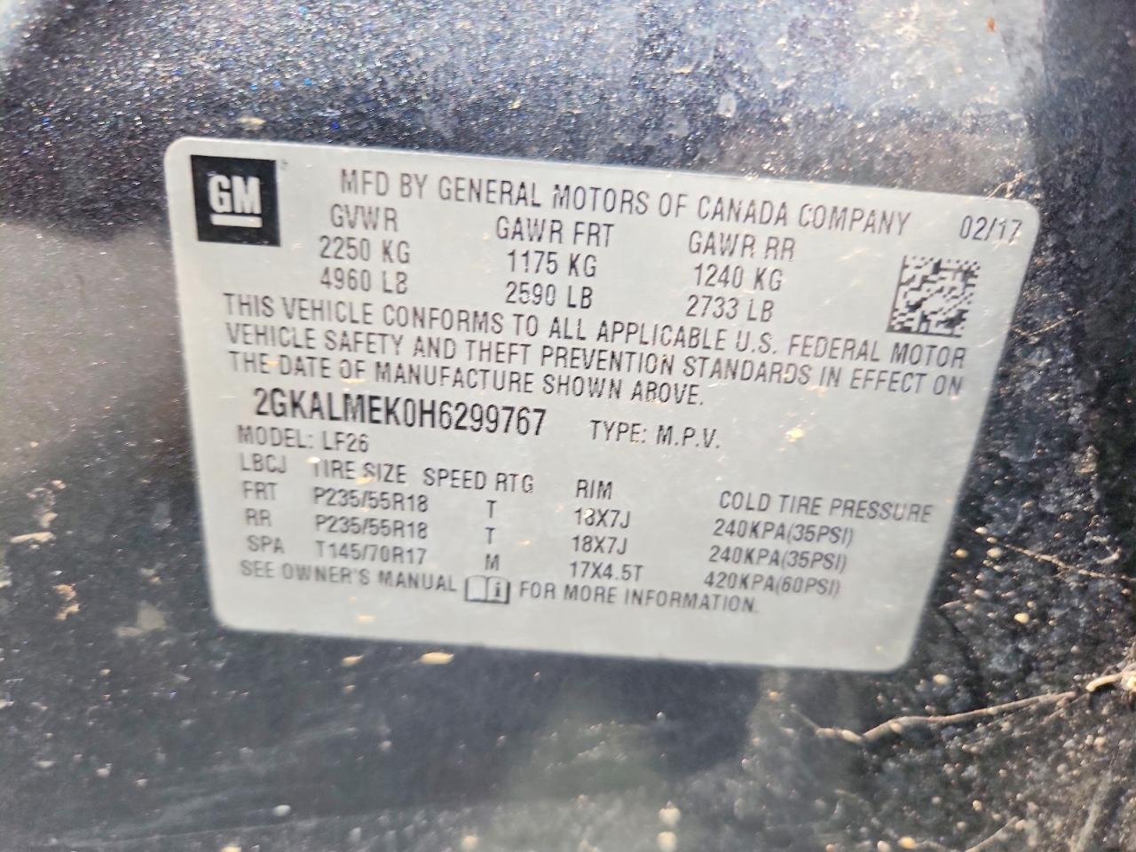 2017 Gmc Terrain Sle Gray vin: 2GKALMEK0H6299767