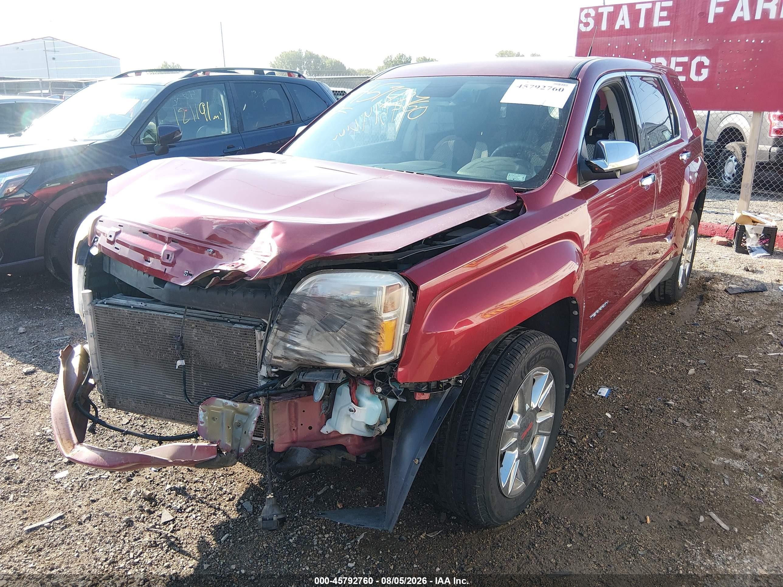 2012 Gmc Terrain Sle-1 Red vin: 2GKALMEK1C6240784
