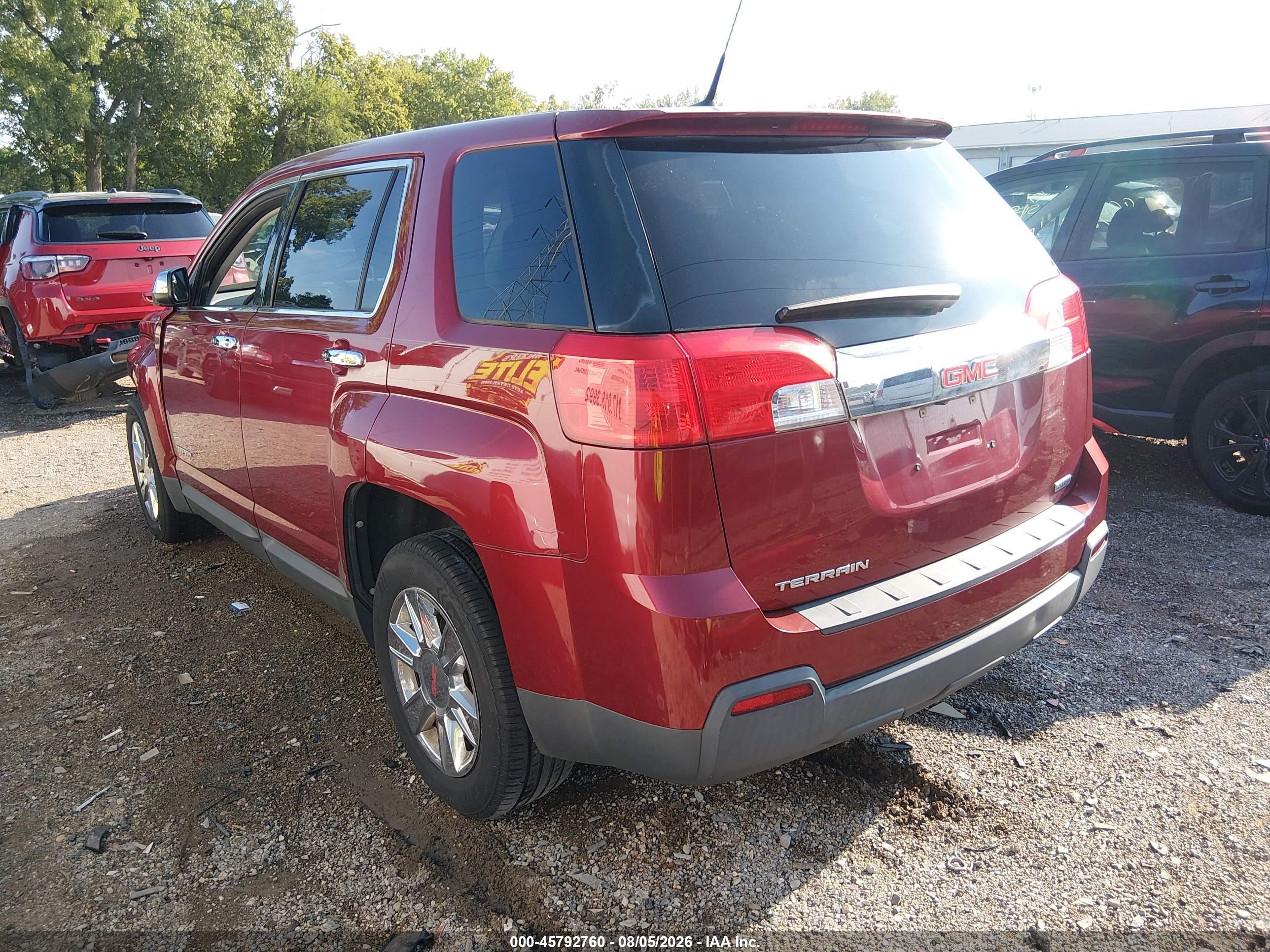 2012 Gmc Terrain Sle-1 Red vin: 2GKALMEK1C6240784
