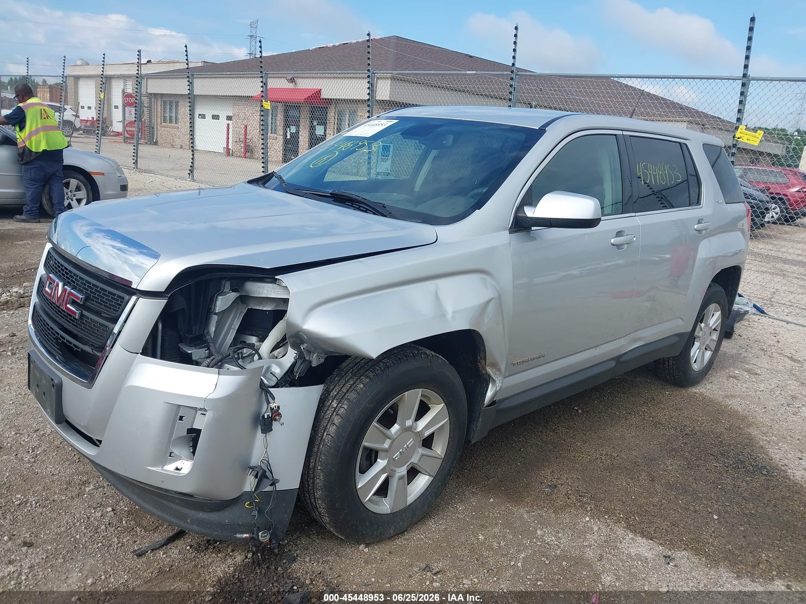 2013 Gmc Terrain Sle-1 Silver vin: 2GKALMEK1D6115589