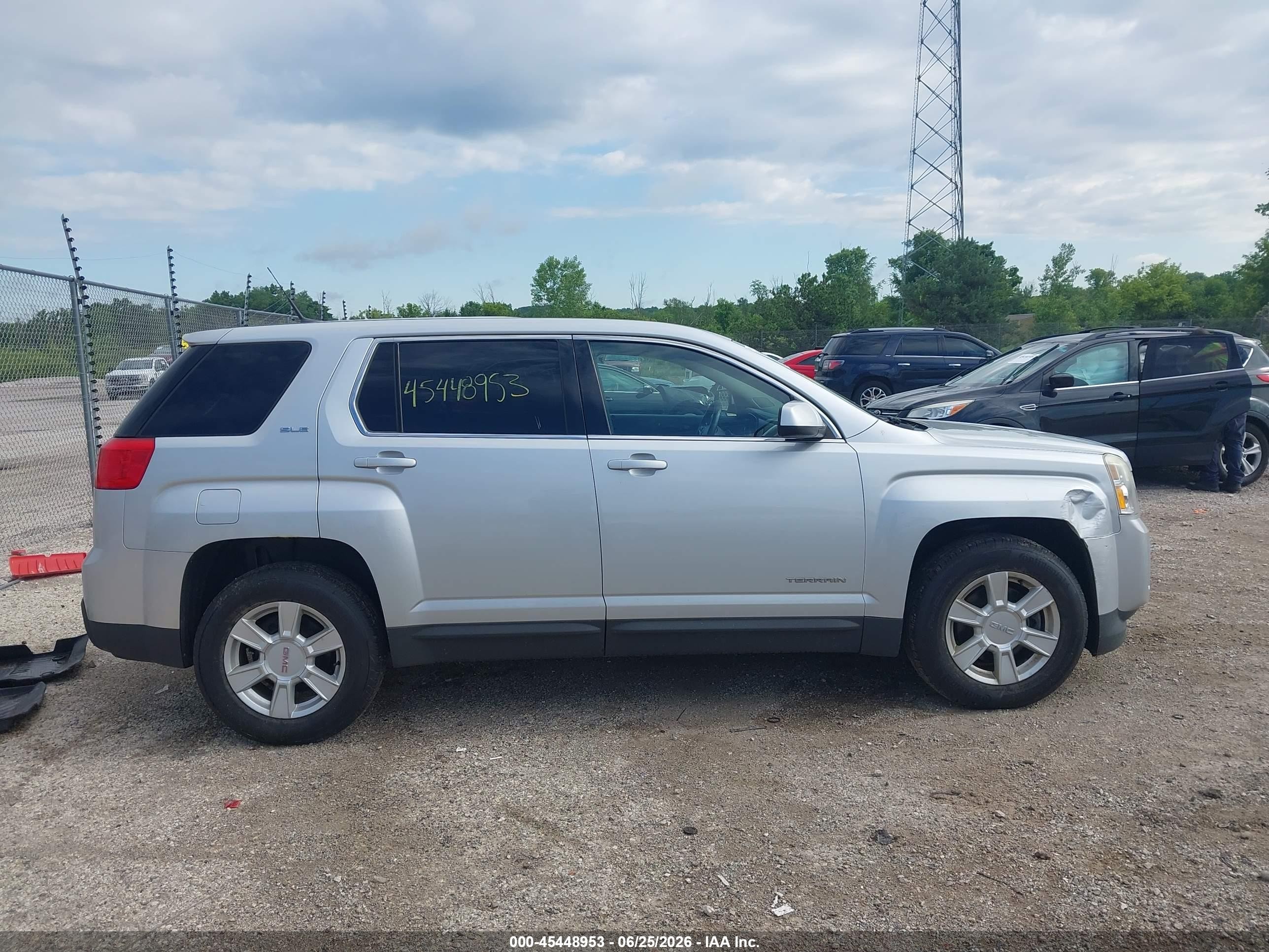 2013 Gmc Terrain Sle-1 Silver vin: 2GKALMEK1D6115589