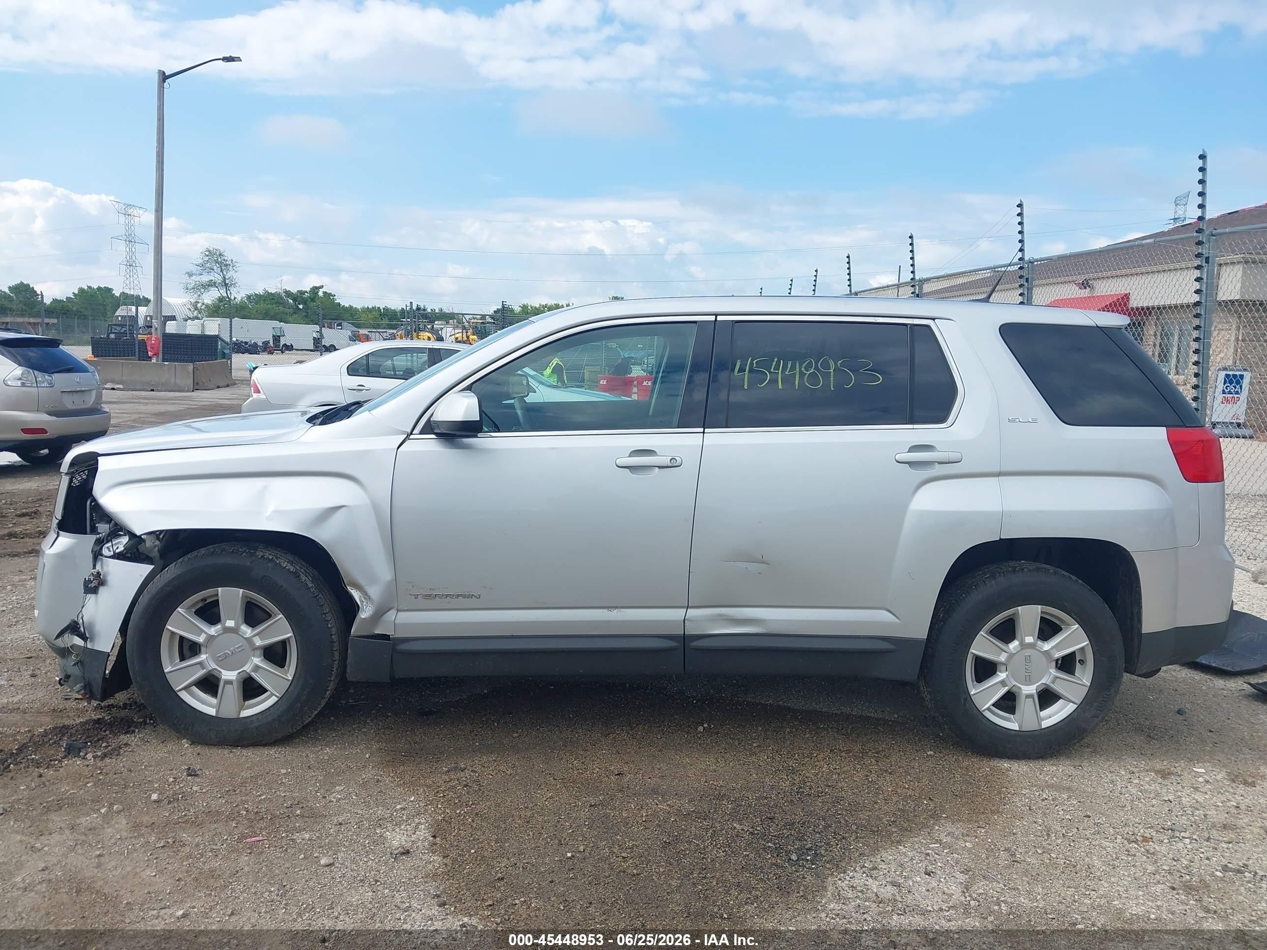 2013 Gmc Terrain Sle-1 Silver vin: 2GKALMEK1D6115589