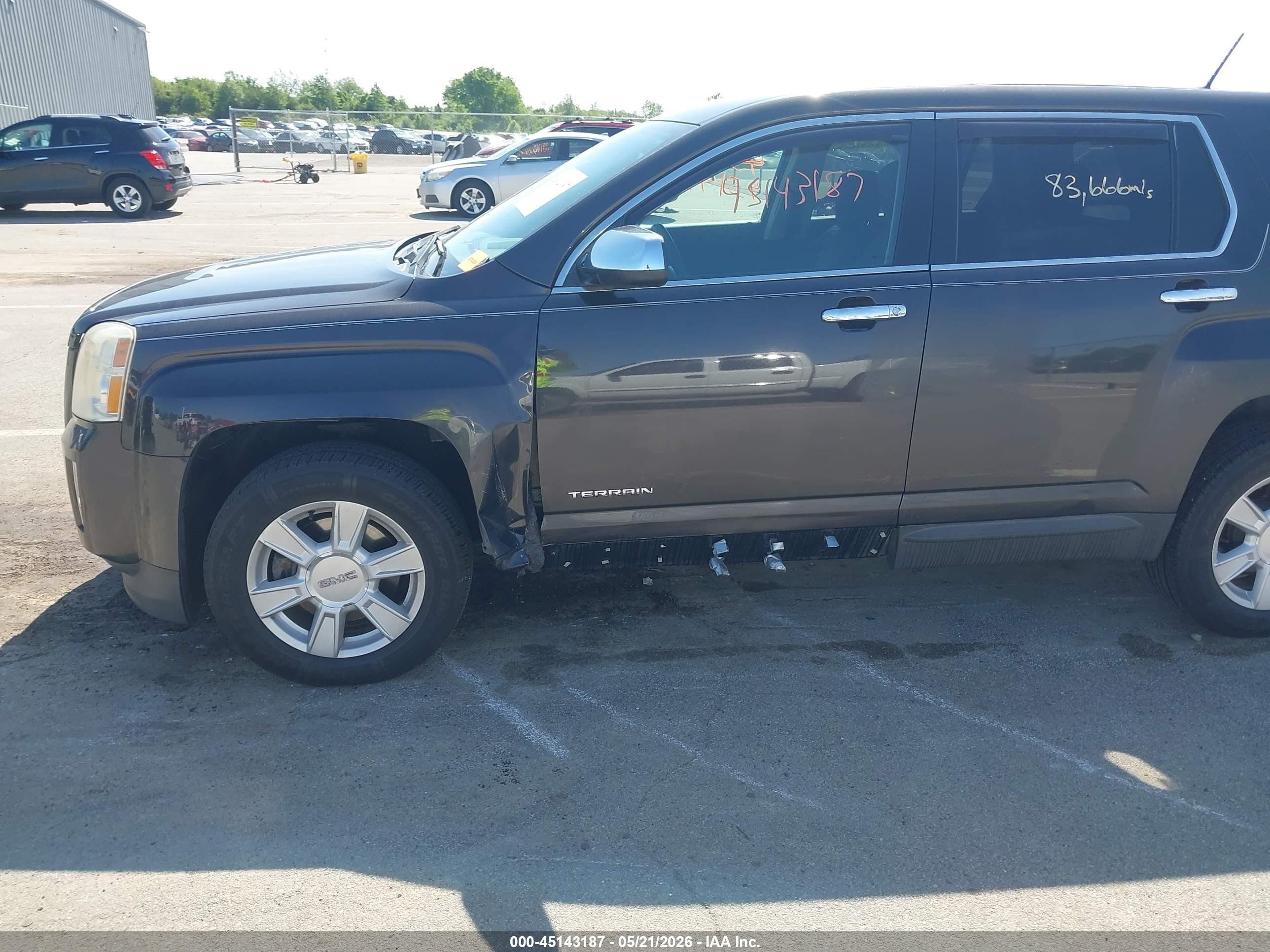 2013 Gmc Terrain Sle-1 Gray vin: 2GKALMEK1D6165232