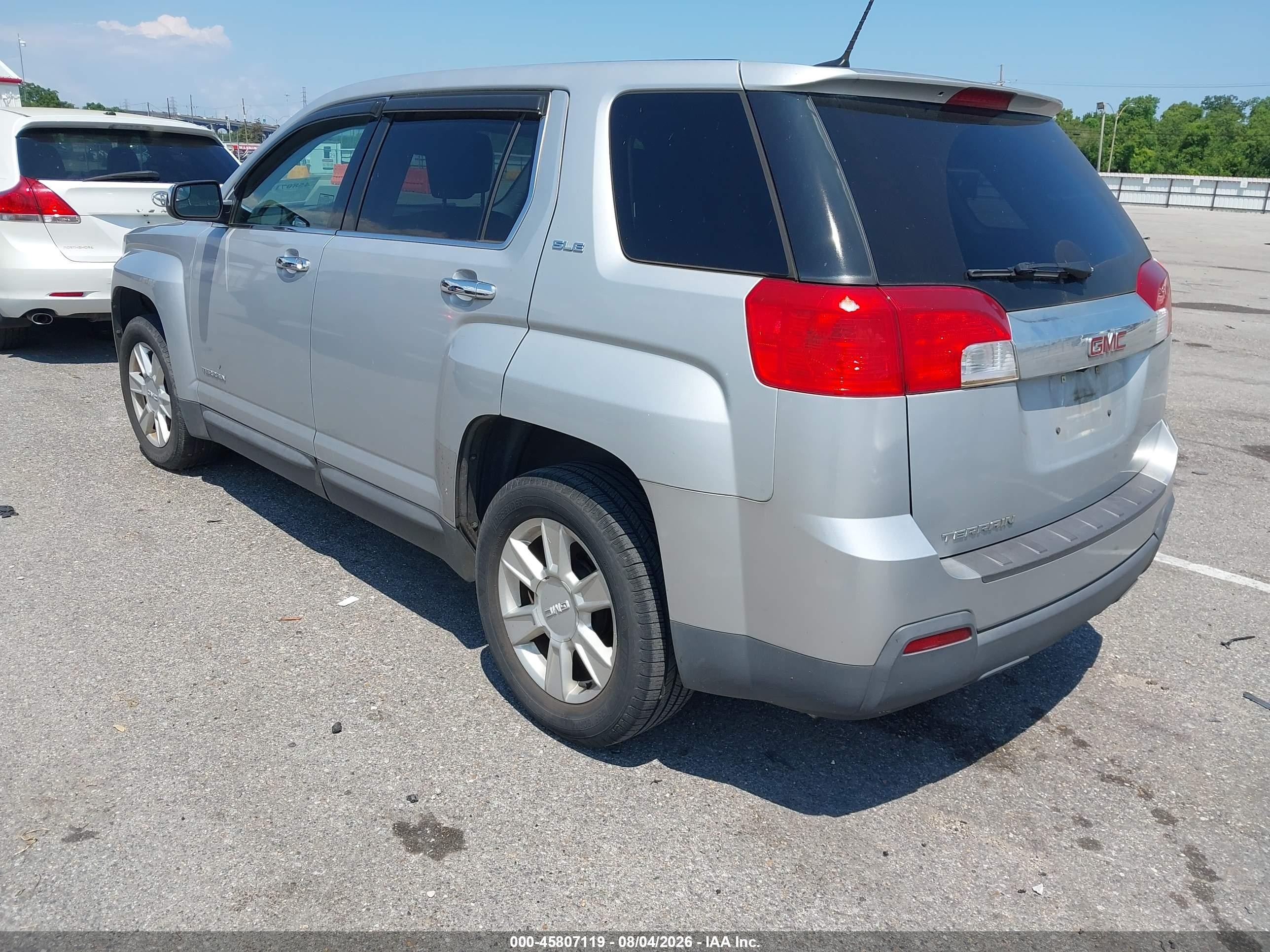 2013 Gmc Terrain Sle-1 Silver vin: 2GKALMEK1D6374857
