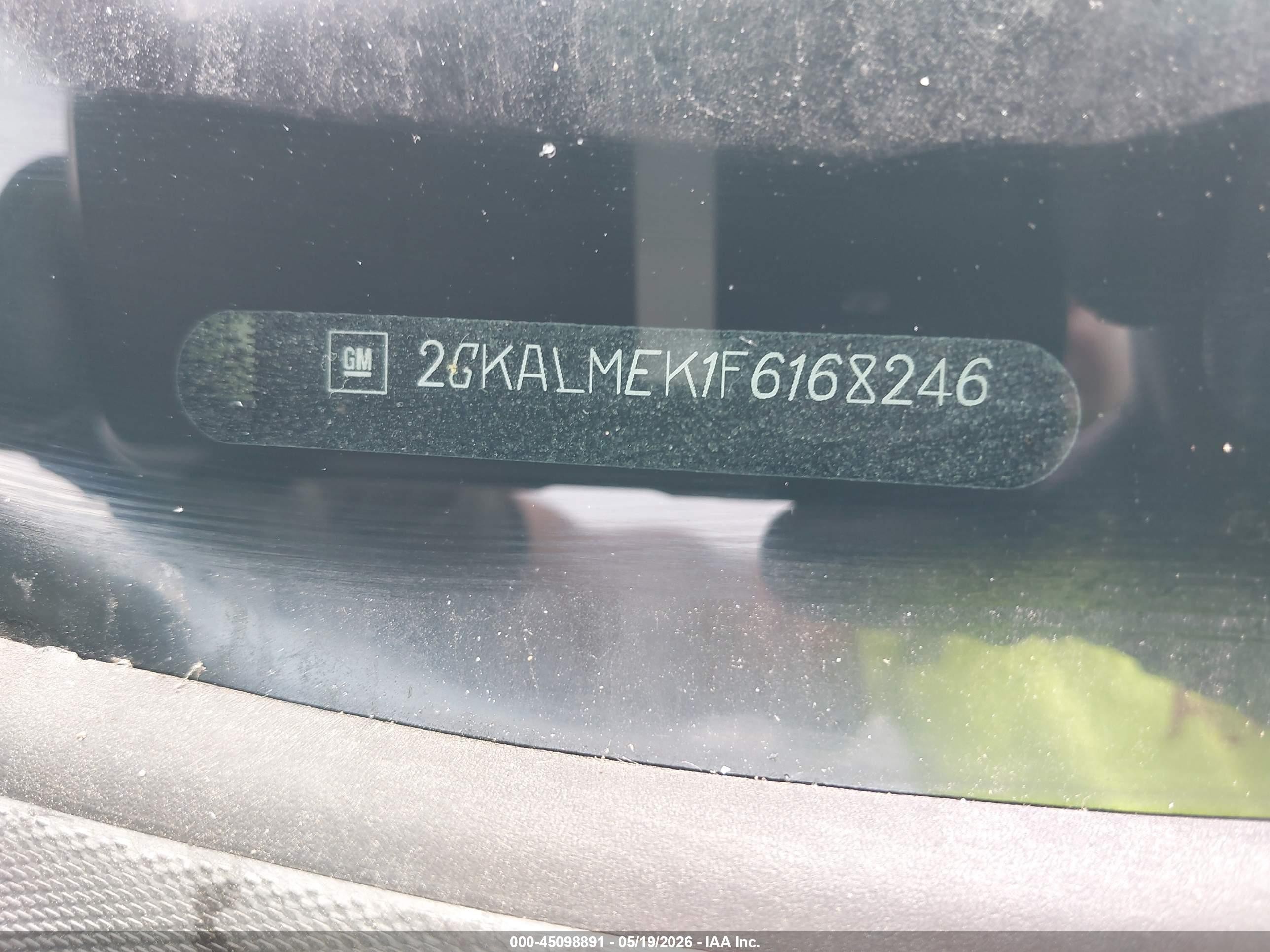 2015 Gmc Terrain Sle-1 Gray vin: 2GKALMEK1F6168246