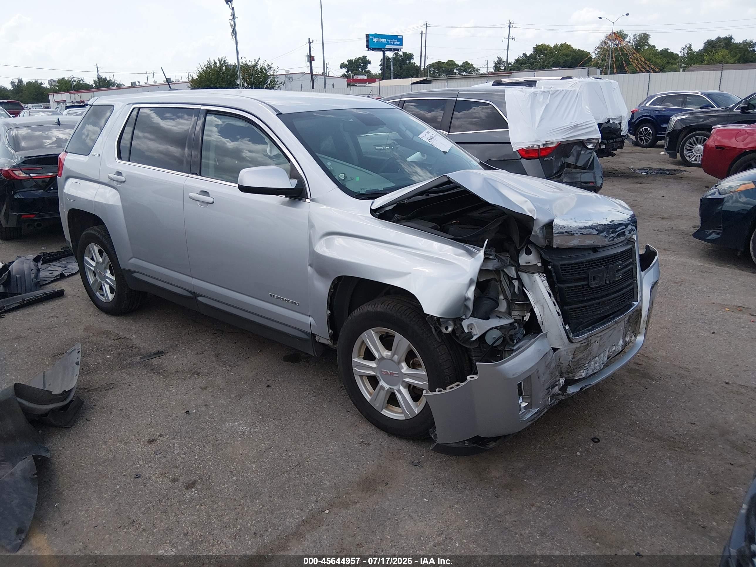 2015 Gmc Terrain Sle-1 Silver vin: 2GKALMEK1F6181126