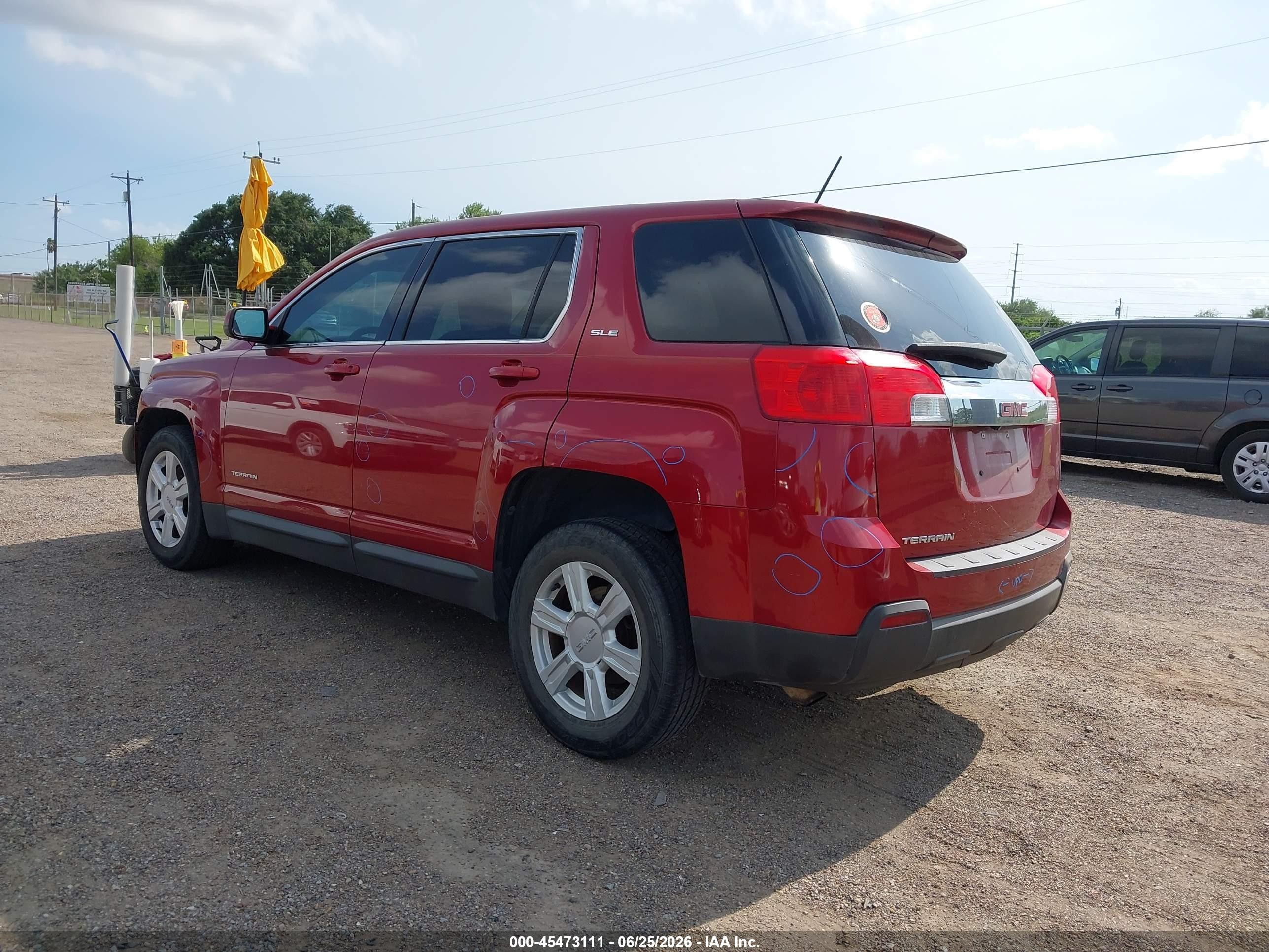 2015 Gmc Terrain Sle-1 Red vin: 2GKALMEK1F6320641