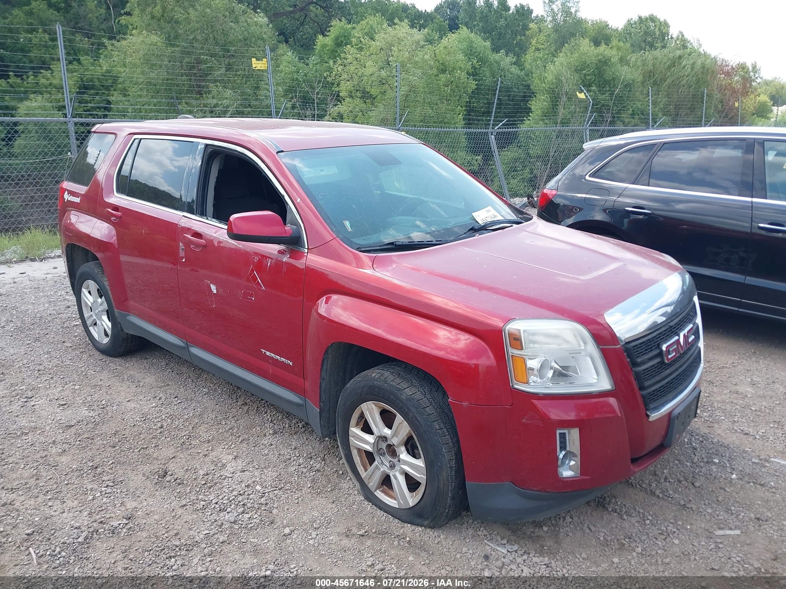 2015 Gmc Terrain Sle-1 Red vin: 2GKALMEK1F6350416