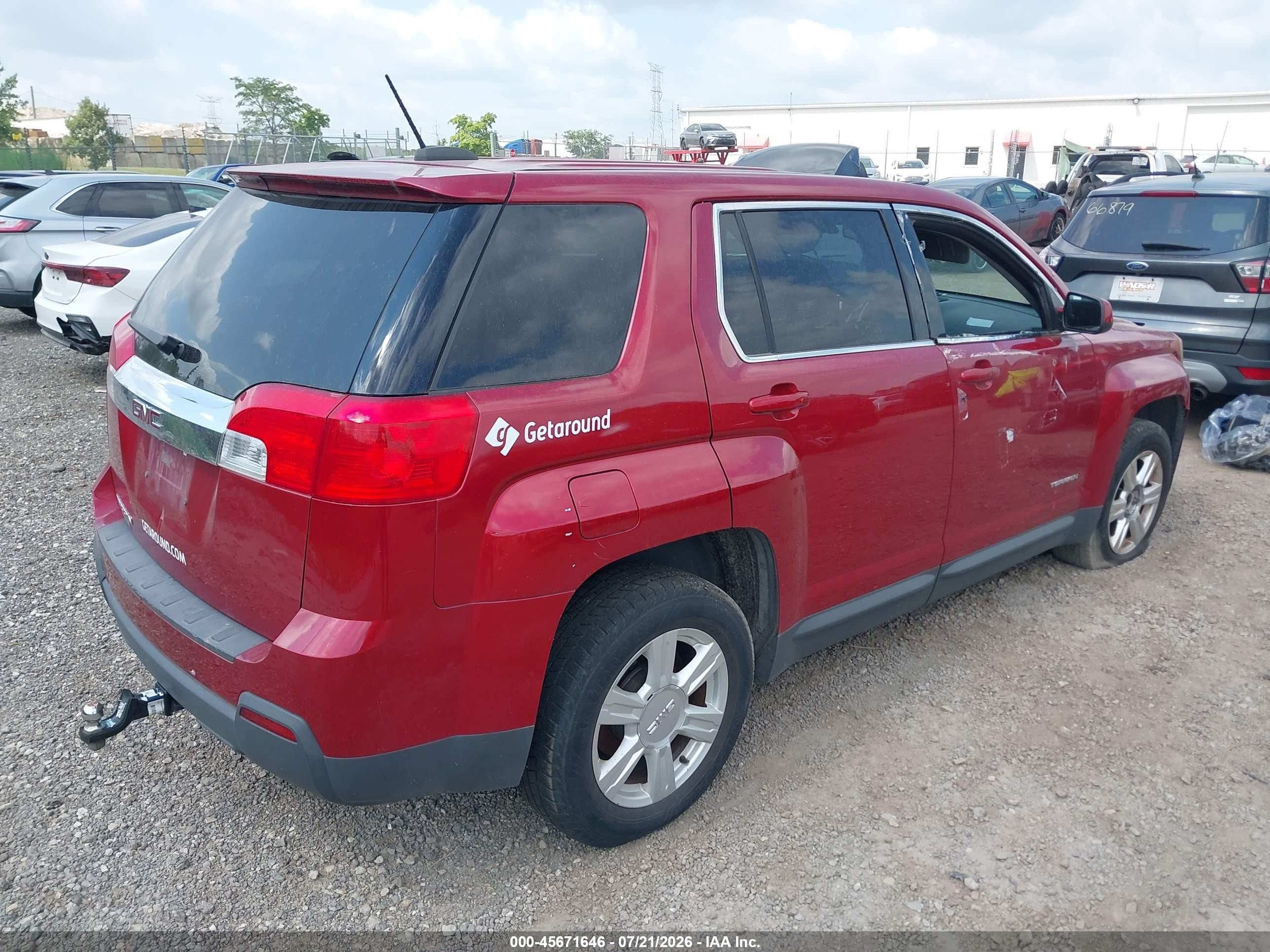 2015 Gmc Terrain Sle-1 Red vin: 2GKALMEK1F6350416