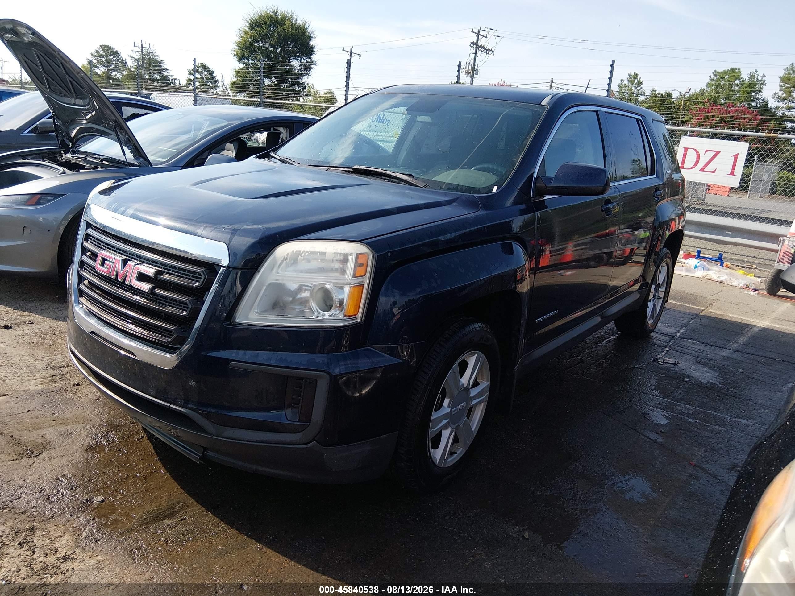 2016 Gmc Terrain Sle-1 Dark Blue vin: 2GKALMEK1G6146989